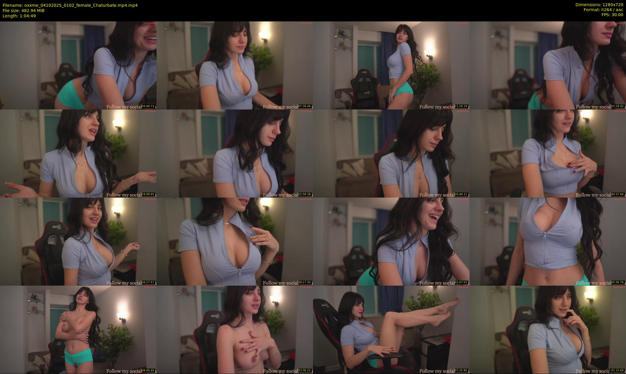 oxxme — 65 minute Chaturbate female cam show recording, 720p, Oct 4, 2025