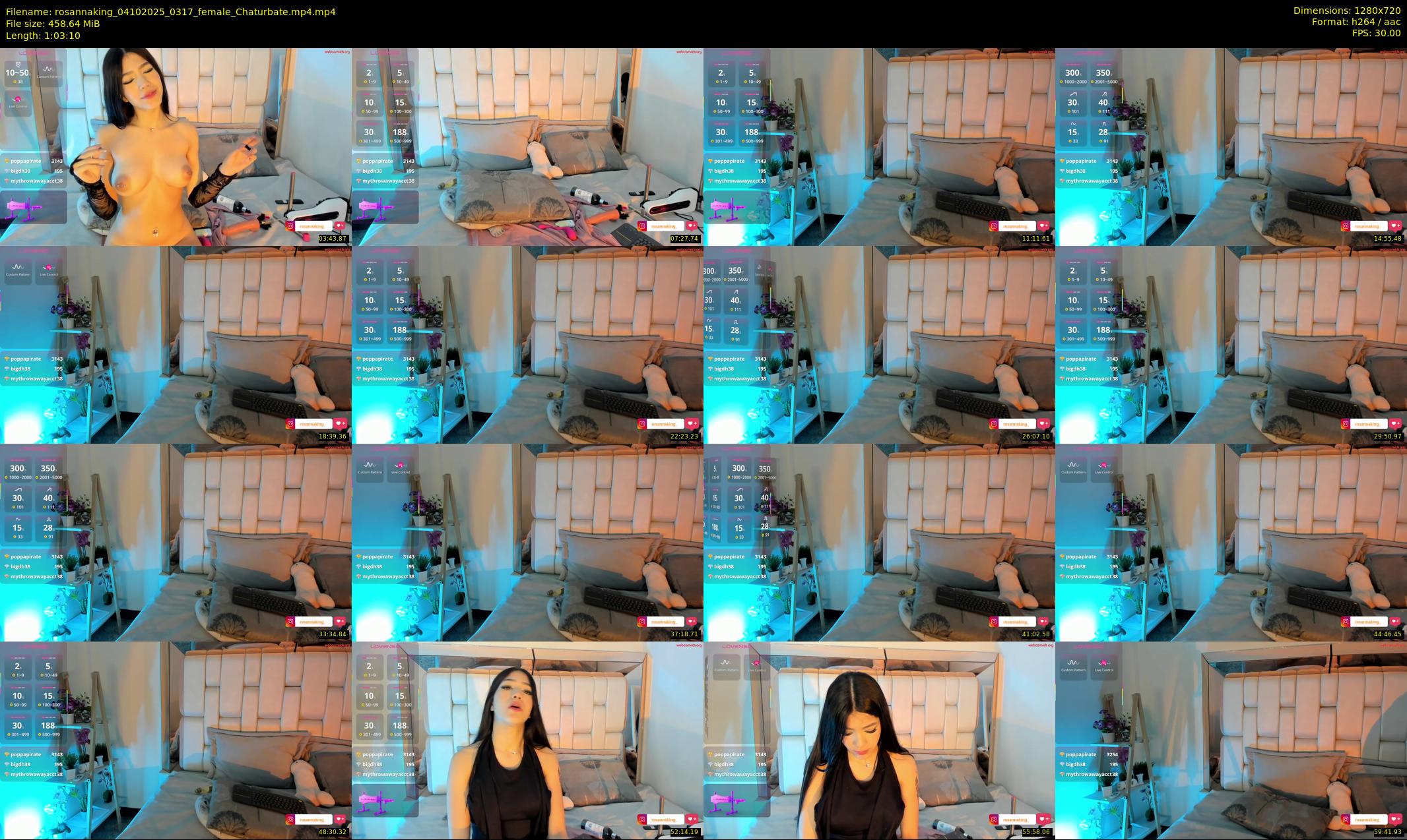 rosannaking — 64 minute Chaturbate female cam show recording, 720p, Oct 4, 2025