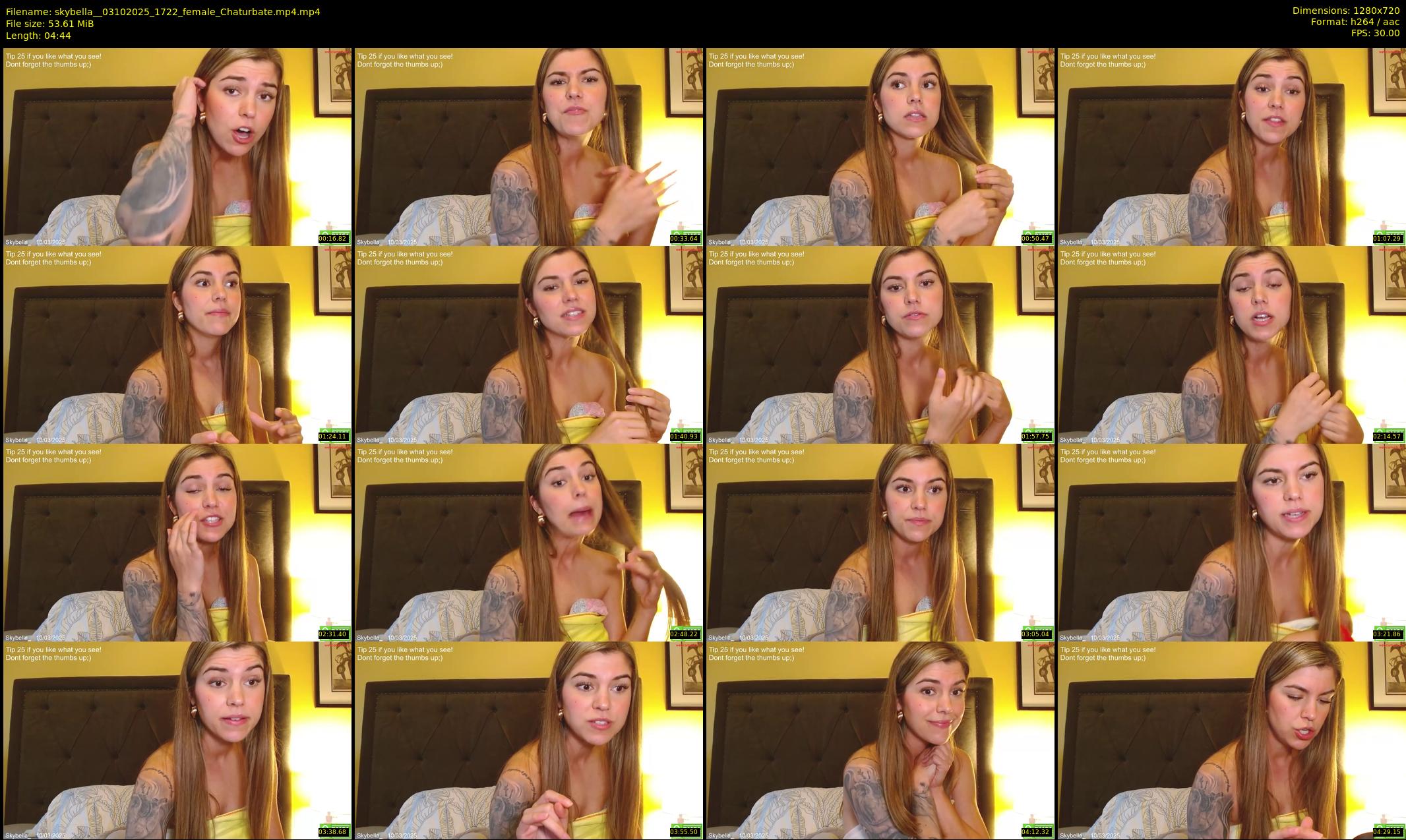 skybella_ — 5 minute Chaturbate female cam show recording, 720p, Oct 3, 2025