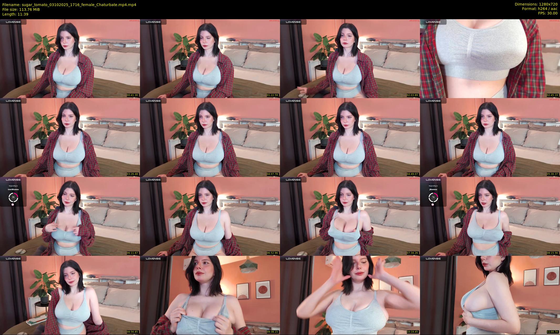 sugar_tomato — 12 minute Chaturbate female cam show recording, 720p, Oct 3, 2025