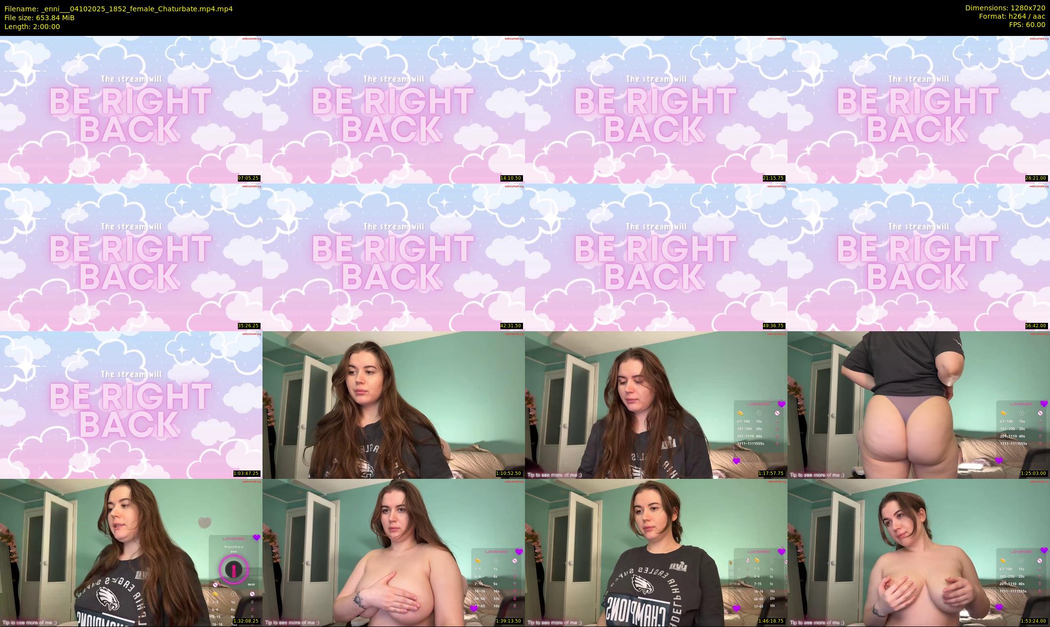 _enni__ — 120 minute Chaturbate female cam show recording, 720p, Oct 4, 2025