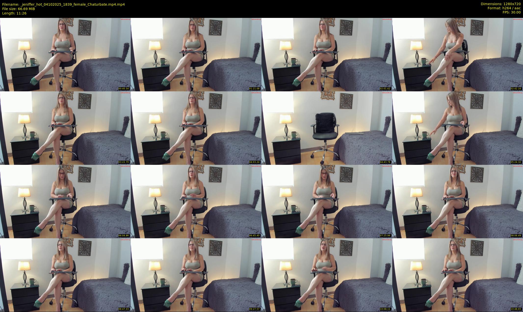 _jeniffer_hot — 12 minute Chaturbate female cam show recording, 720p, Oct 4, 2025
