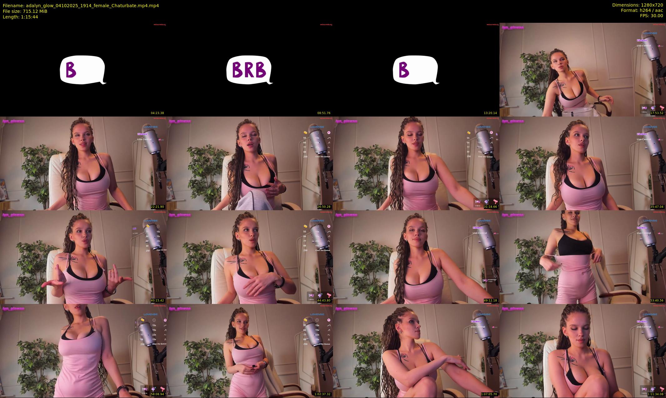 adalyn_glow — 76 minute Chaturbate female cam show recording, 720p, Oct 4, 2025