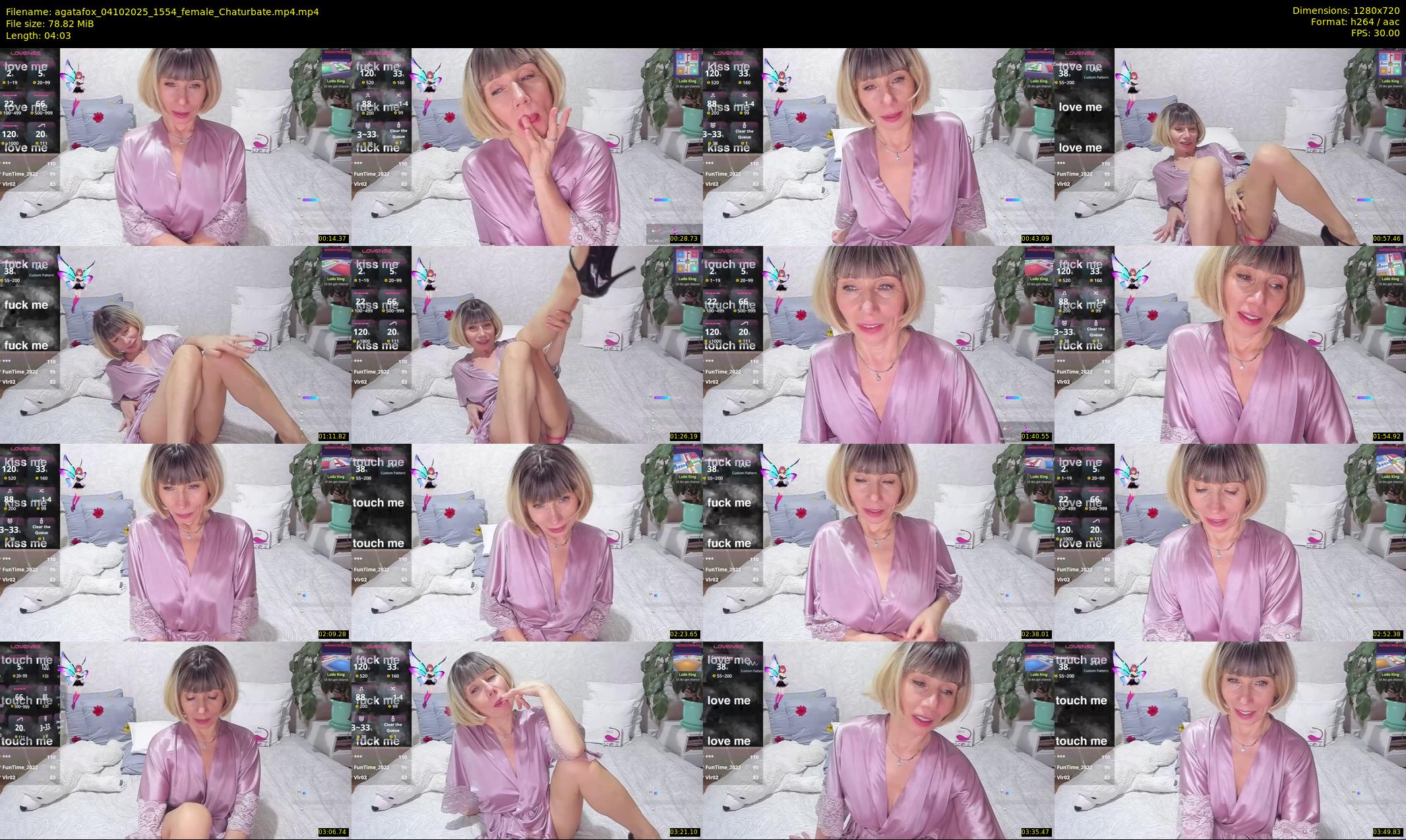 agatafox — 5 minute Chaturbate female cam show recording, 720p, Oct 4, 2025