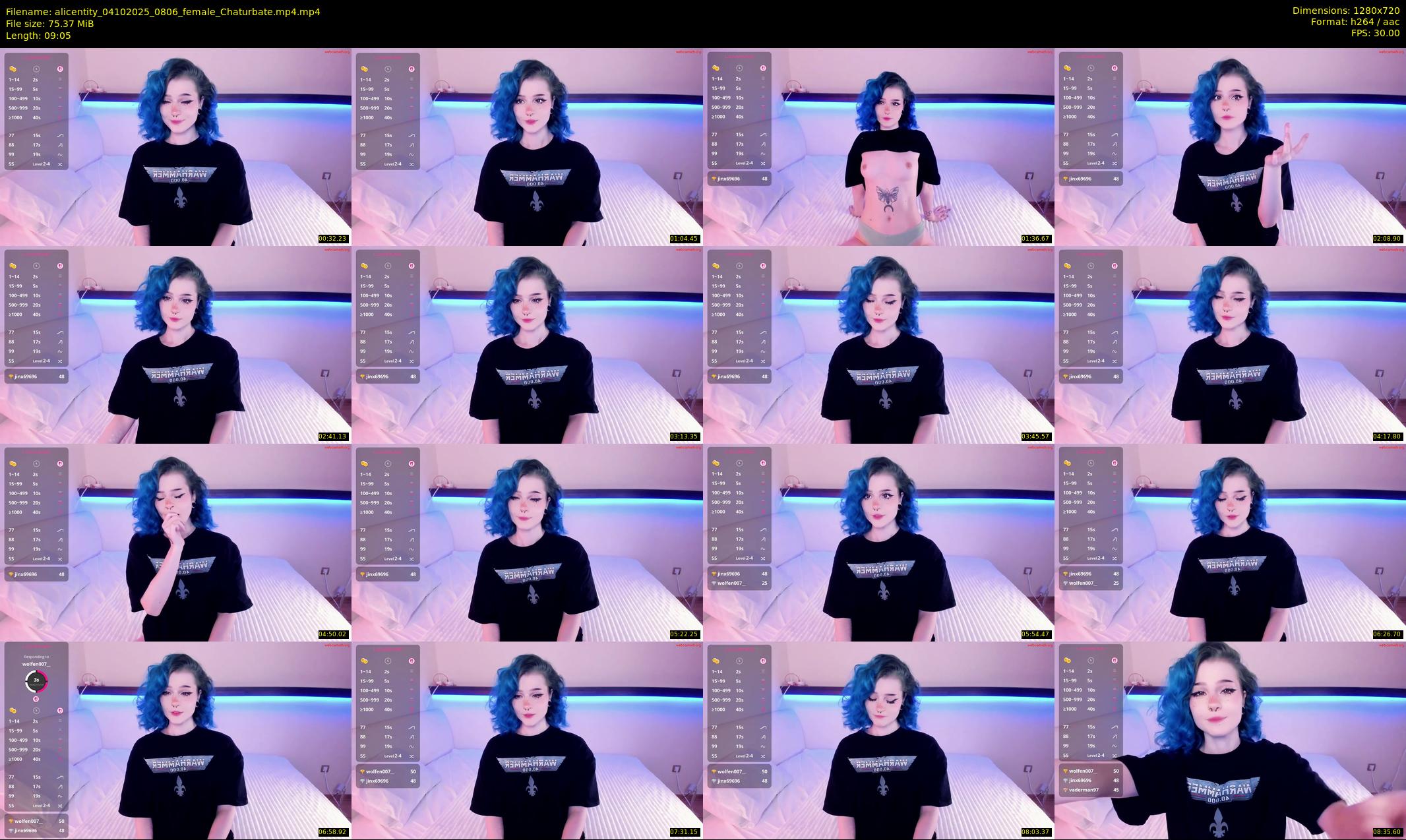 alicentity — 10 minute Chaturbate female cam show recording, 720p, Oct 4, 2025