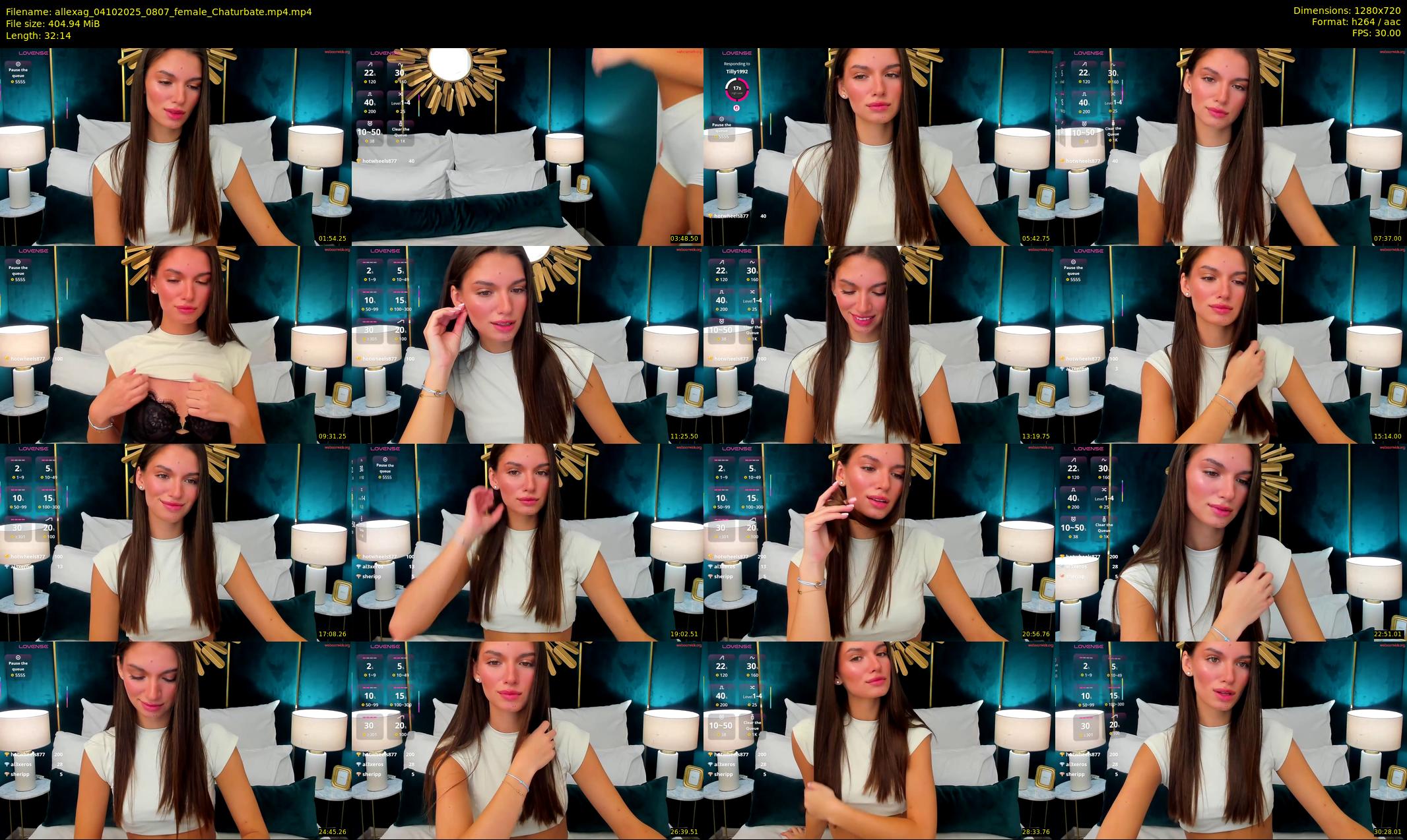 allexag — 33 minute Chaturbate female cam show recording, 720p, Oct 4, 2025