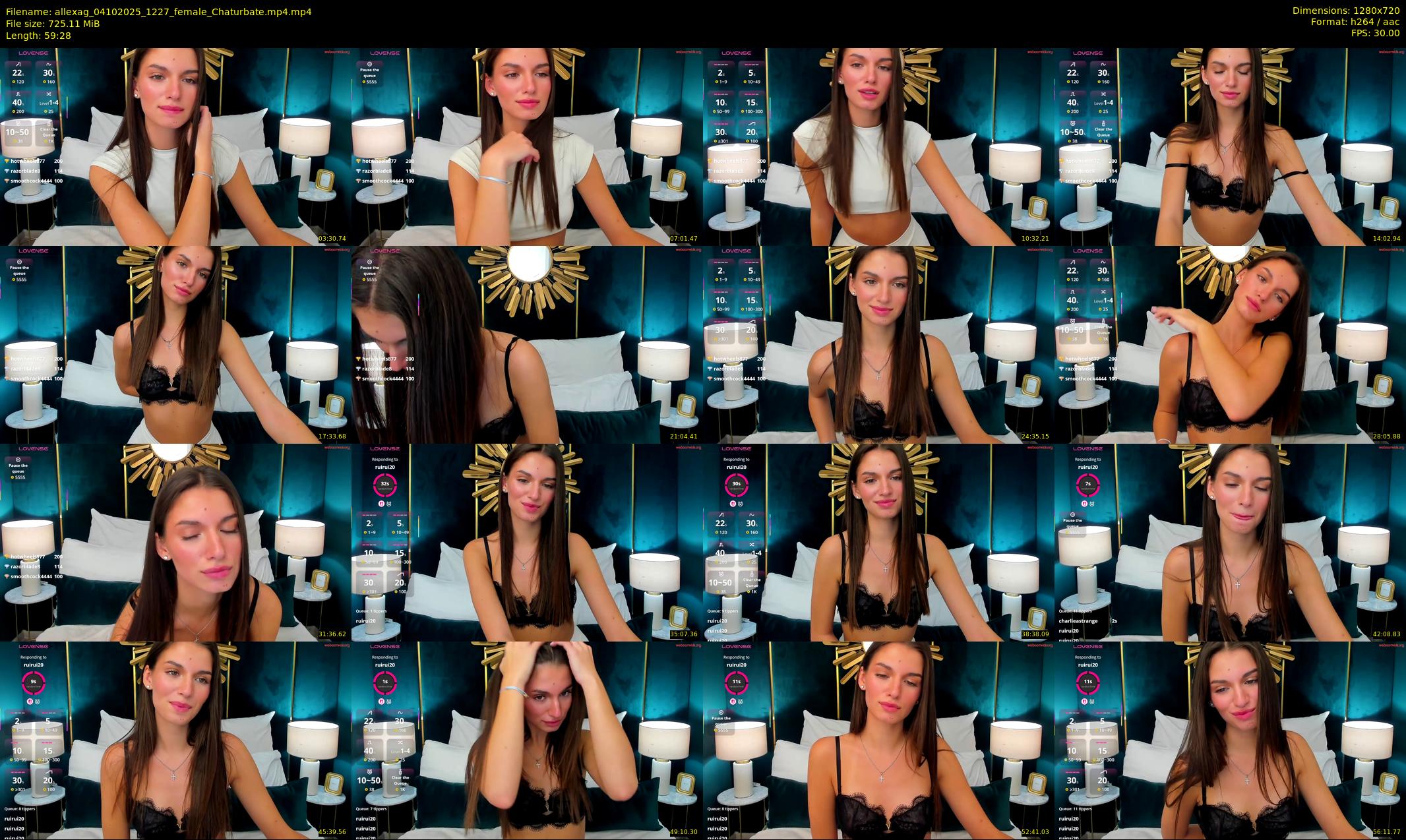 allexag — 60 minute Chaturbate female cam show recording, 720p, Oct 4, 2025