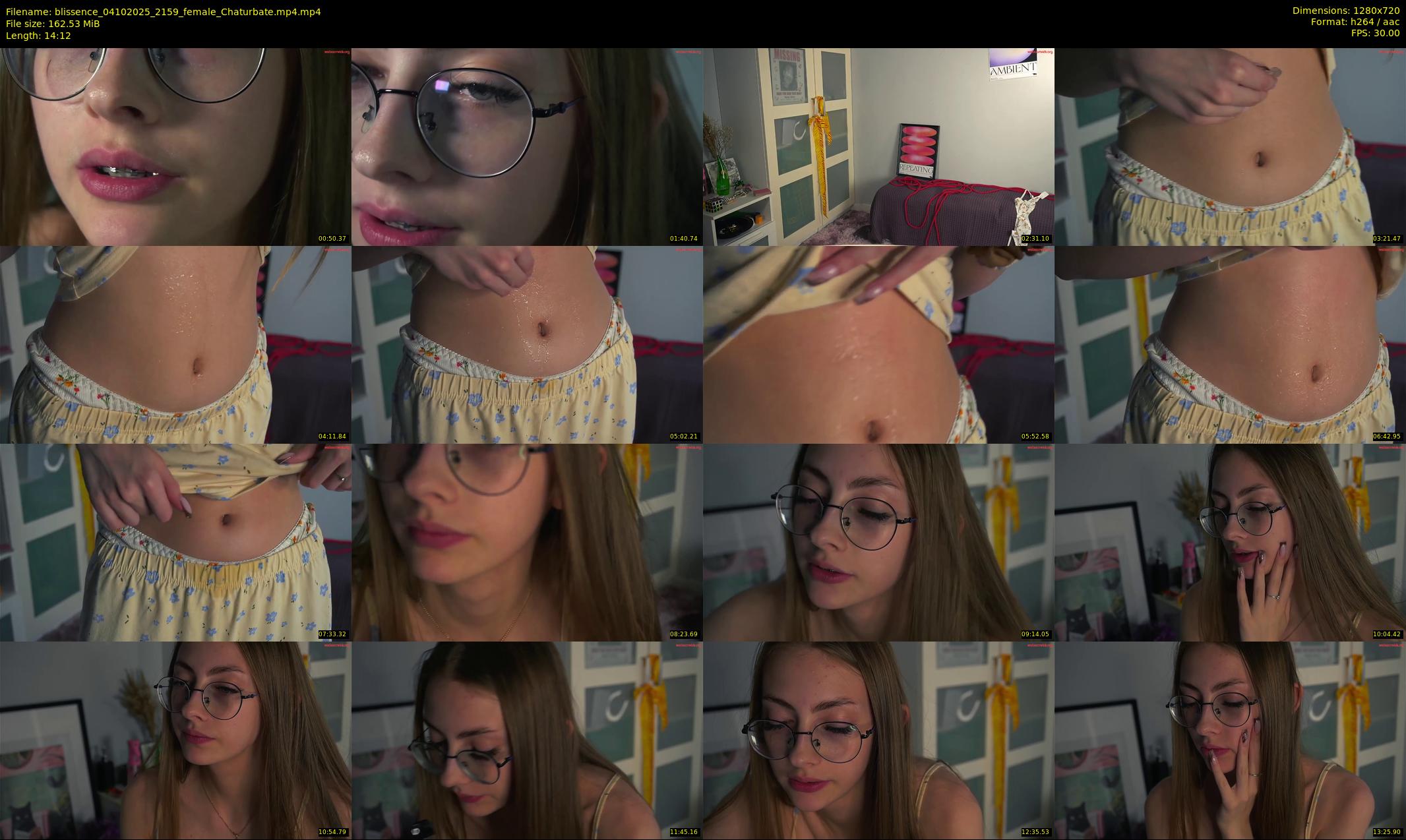 blissence — 15 minute Chaturbate female cam show recording, 720p, Oct 4, 2025
