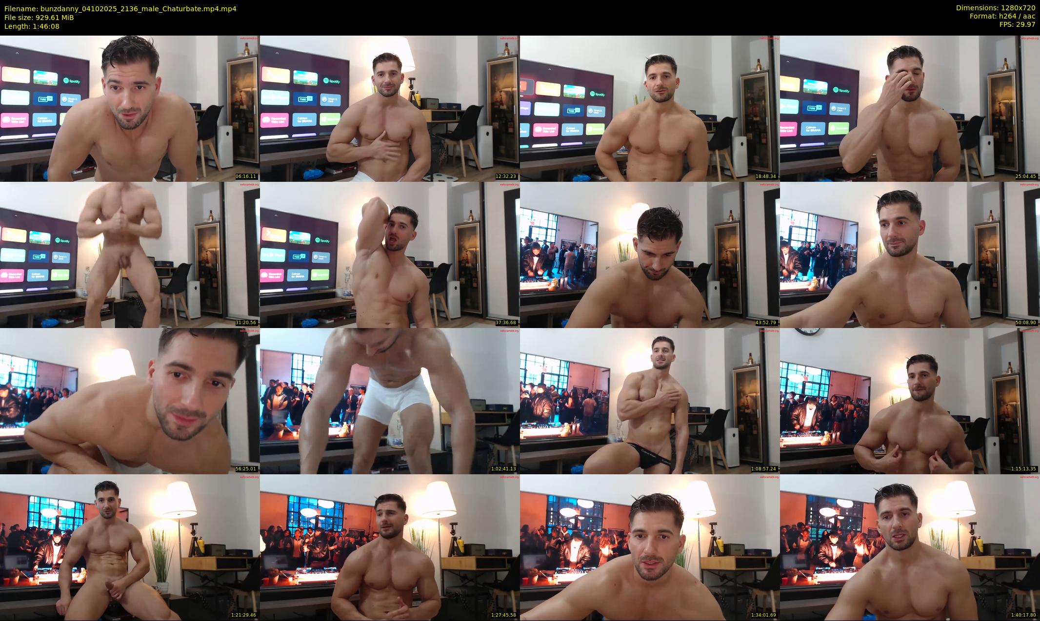 bunzdanny — 107 minute Chaturbate male cam show recording, 720p, Oct 4, 2025