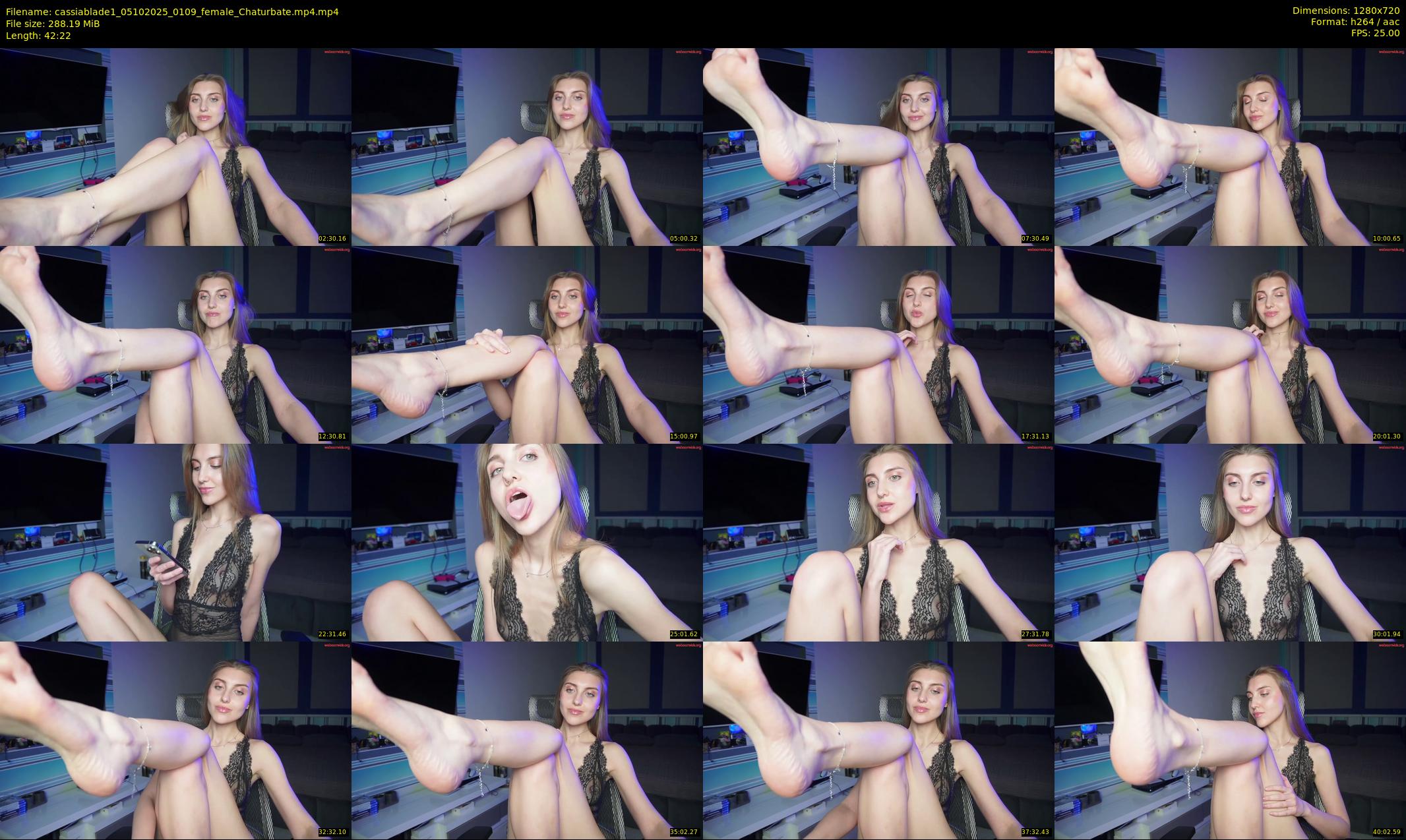 cassiablade1 — 43 minute Chaturbate female cam show recording, 720p, Oct 5, 2025