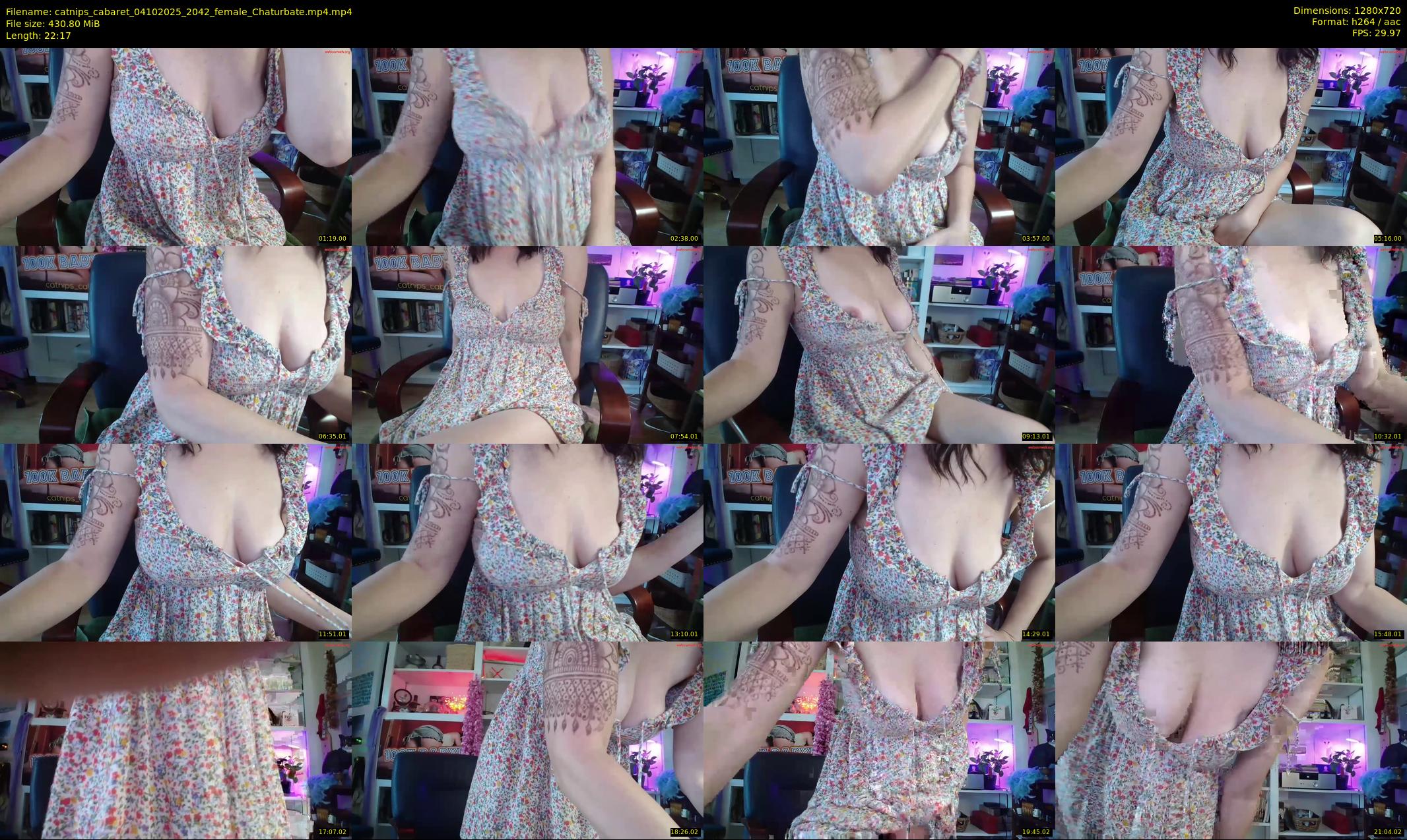 catnips_cabaret — 23 minute Chaturbate female cam show recording, 720p, Oct 4, 2025
