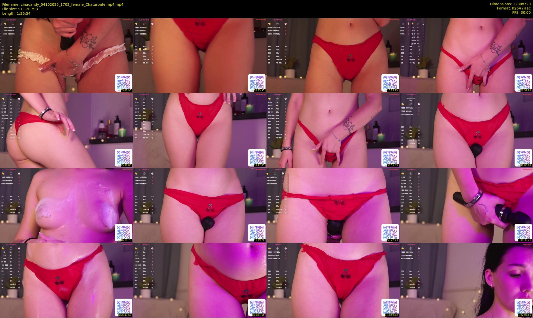 cinacandy — 87 minute Chaturbate female cam show recording, 720p, Oct 4, 2025