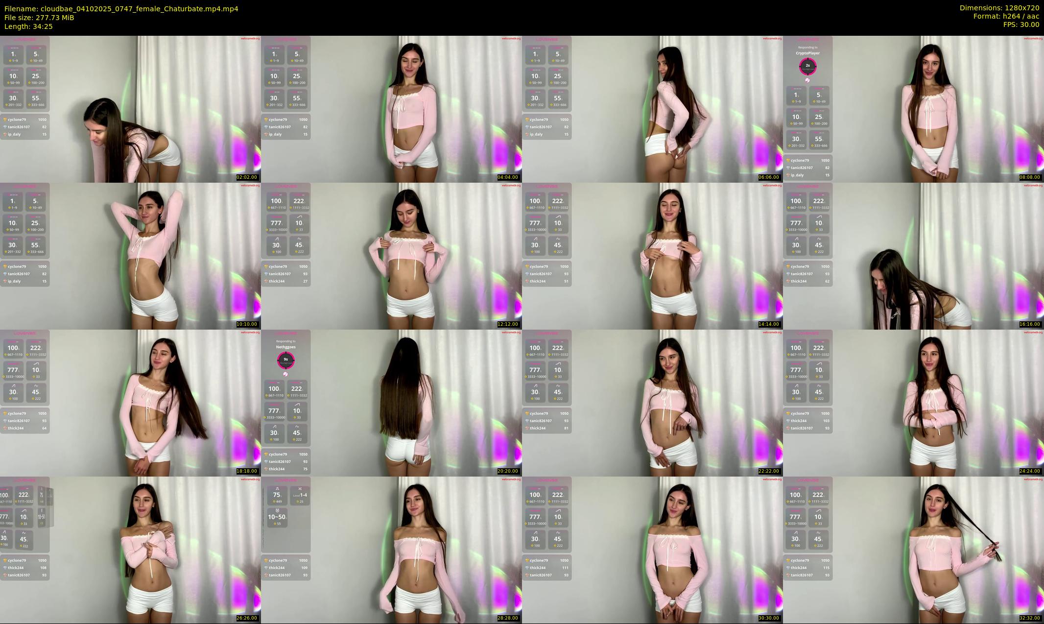 cloudbae — 35 minute Chaturbate female cam show recording, 720p, Oct 4, 2025