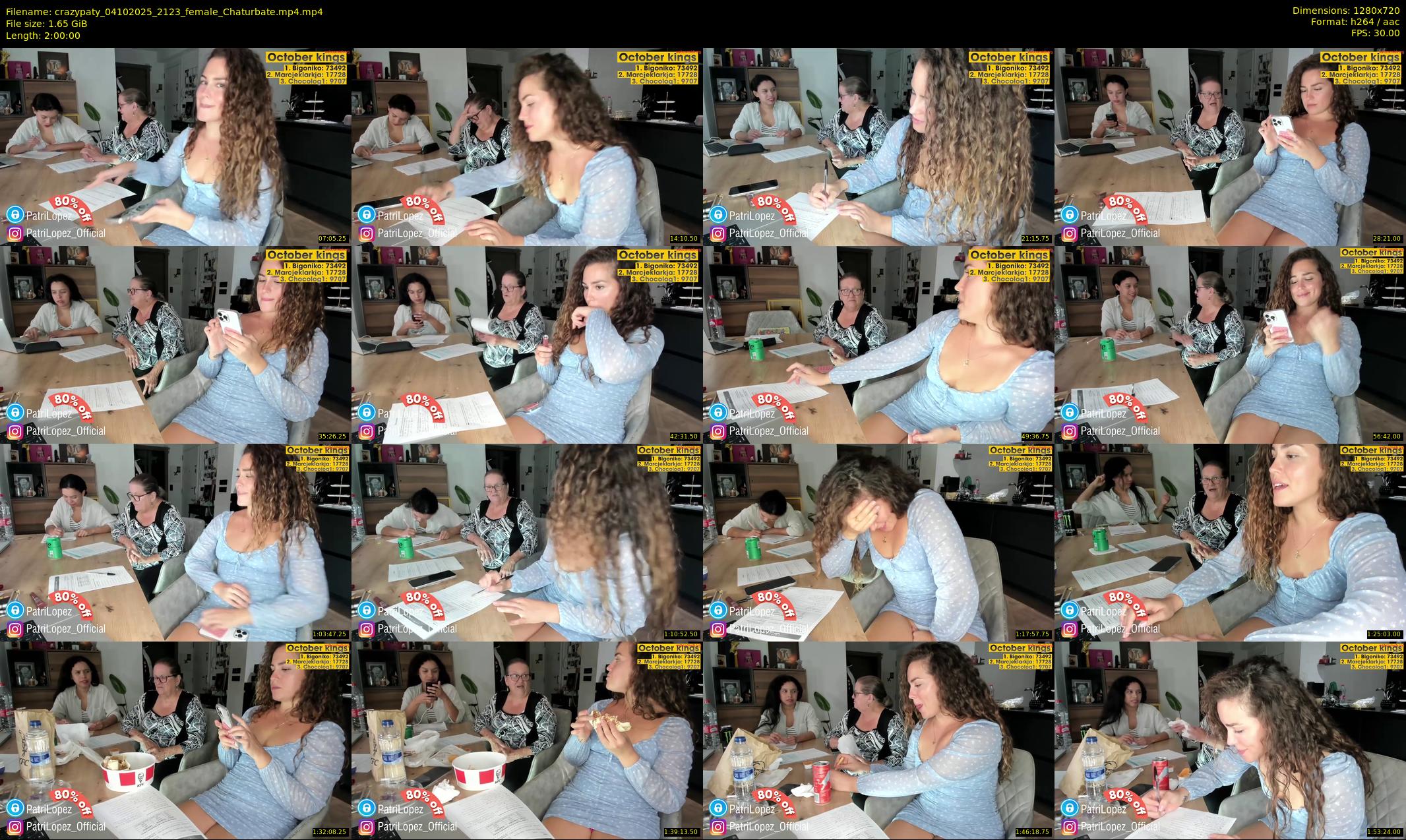crazypaty — 120 minute Chaturbate female cam show recording, 720p, Oct 4, 2025