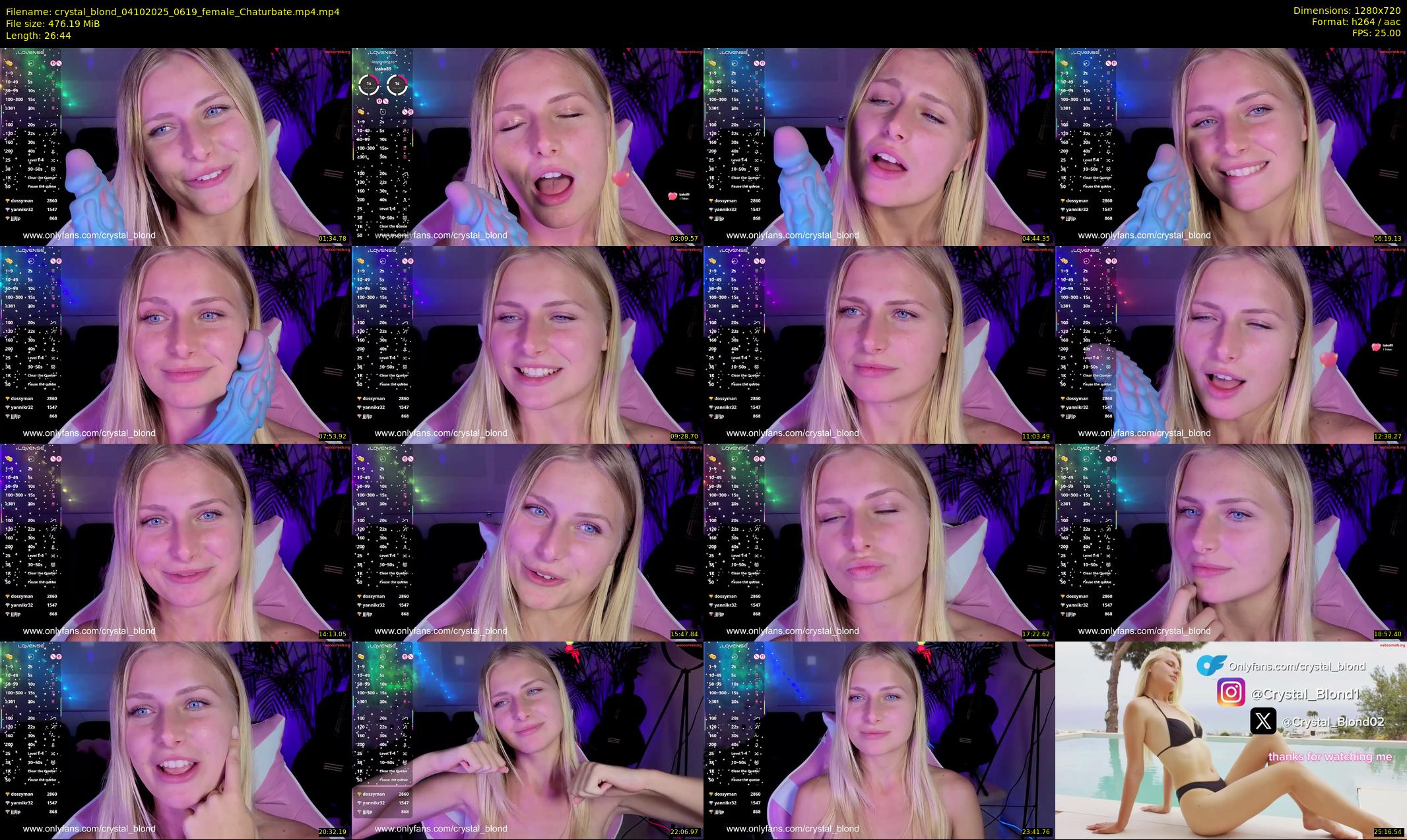 crystal_blond — 27 minute Chaturbate female cam show recording, 720p, Oct 4, 2025