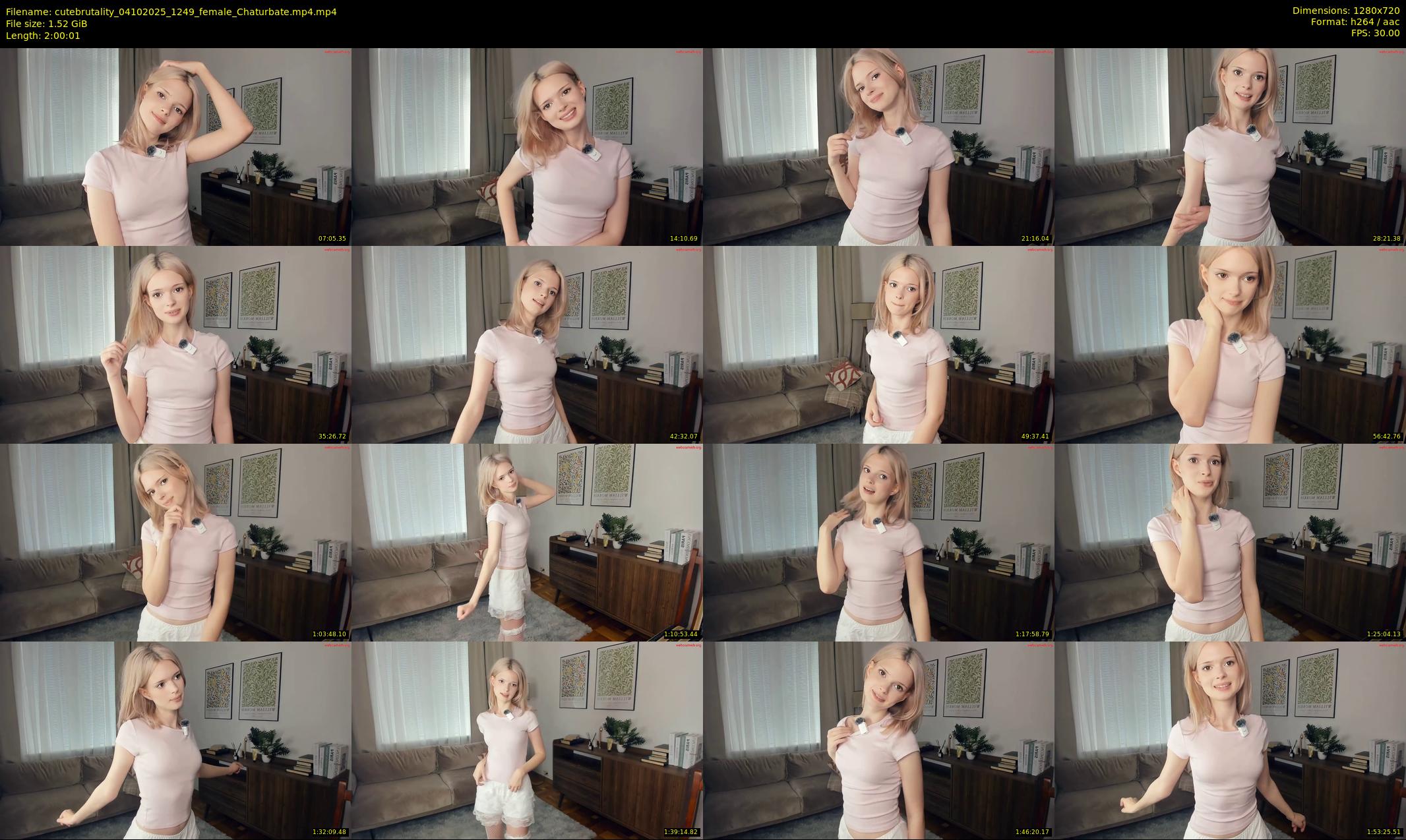 cutebrutality — 121 minute Chaturbate female cam show recording, 720p, Oct 4, 2025
