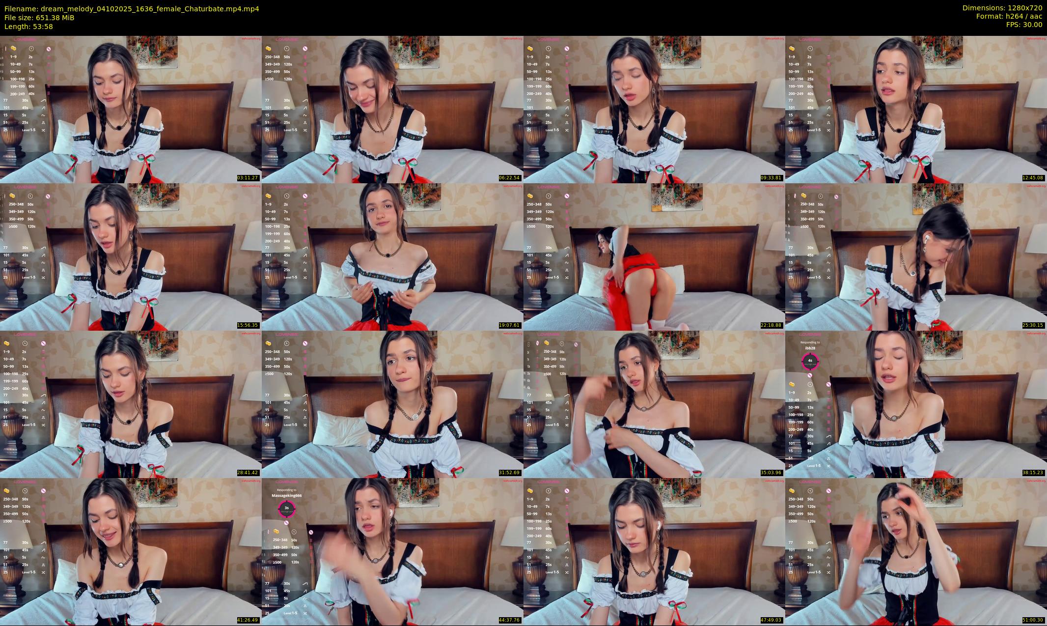 dream_melody — 54 minute Chaturbate female cam show recording, 720p, Oct 4, 2025