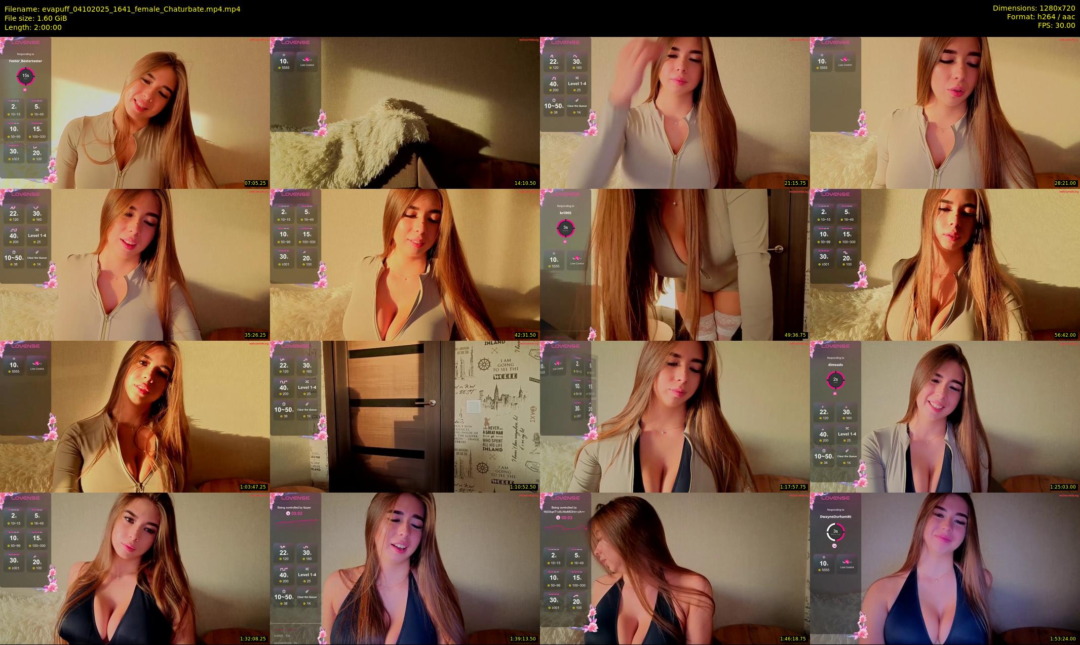 evapuff — 120 minute Chaturbate female cam show recording, 720p, Oct 4, 2025