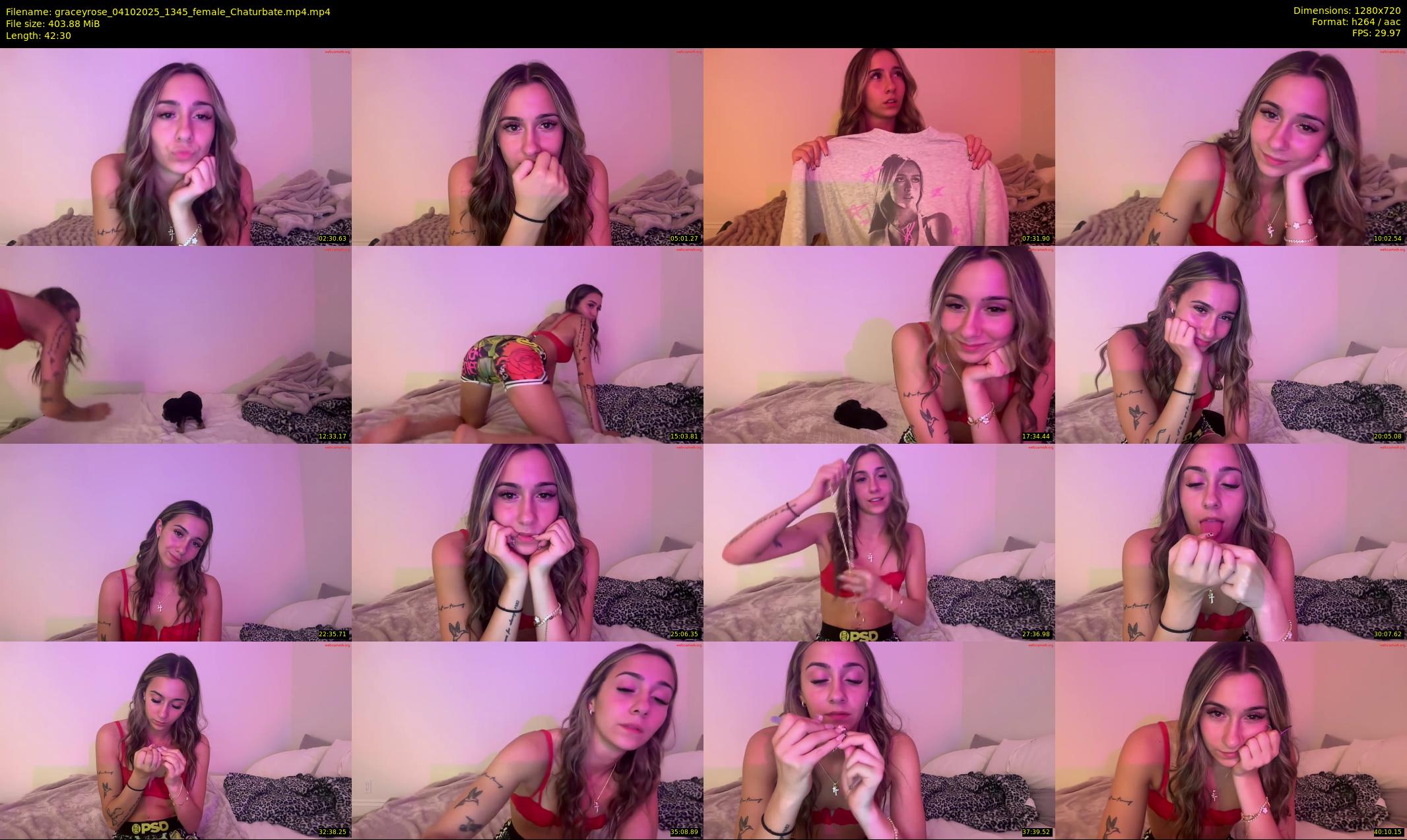 graceyrose — 43 minute Chaturbate female cam show recording, 720p, Oct 4, 2025