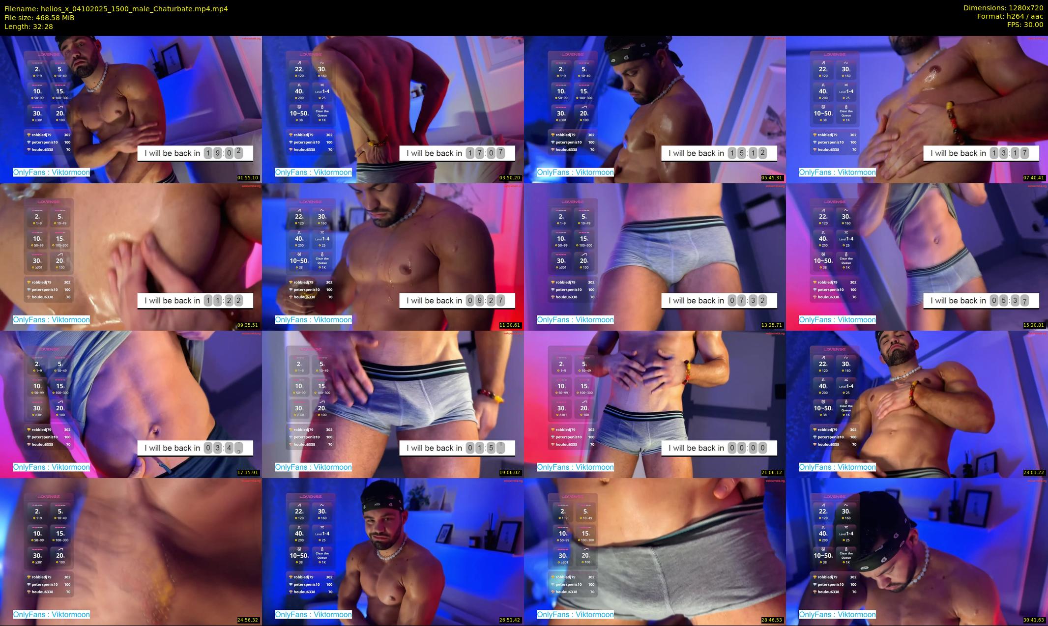 helios_x — 33 minute Chaturbate male cam show recording, 720p, Oct 4, 2025