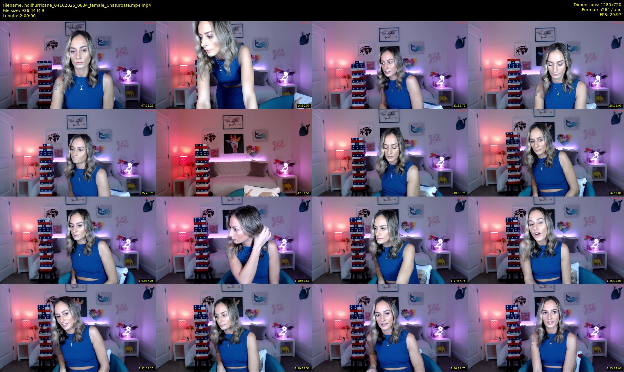 holihurricane — 120 minute Chaturbate female cam show recording, 720p, Oct 4, 2025