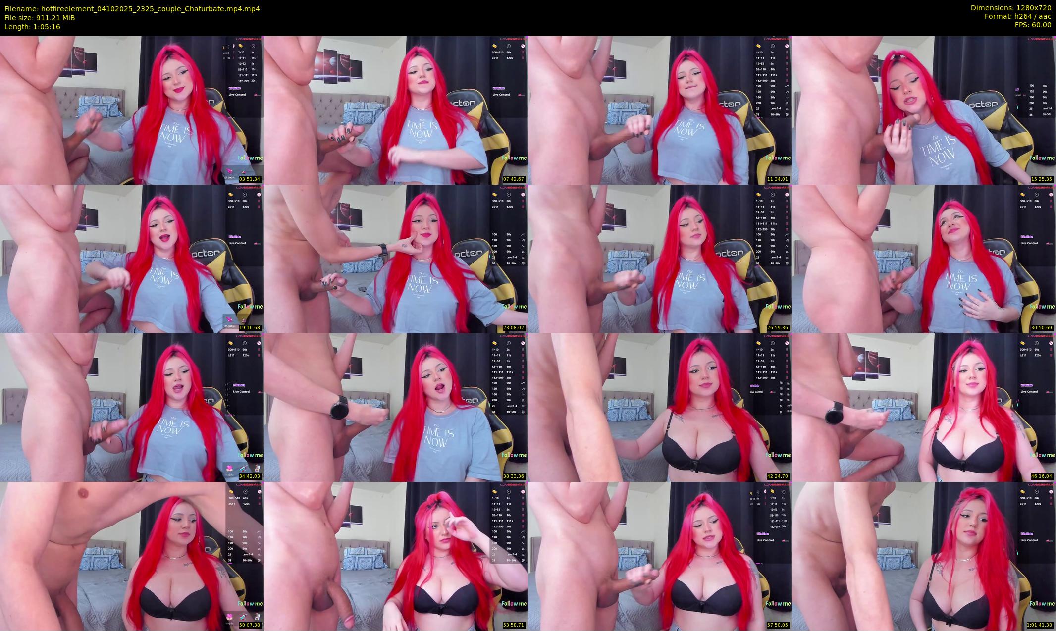hotfireelement — 66 minute Chaturbate couple cam show recording, 720p, Oct 4, 2025