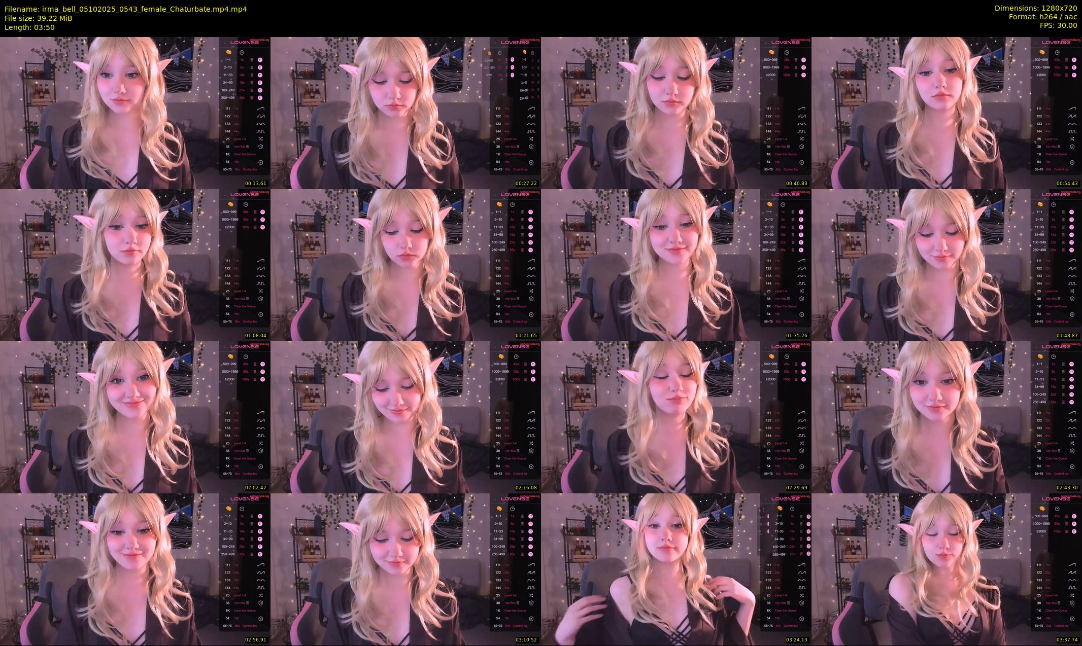 irma_bell — 4 minute Chaturbate female cam show recording, 720p, Oct 5, 2025