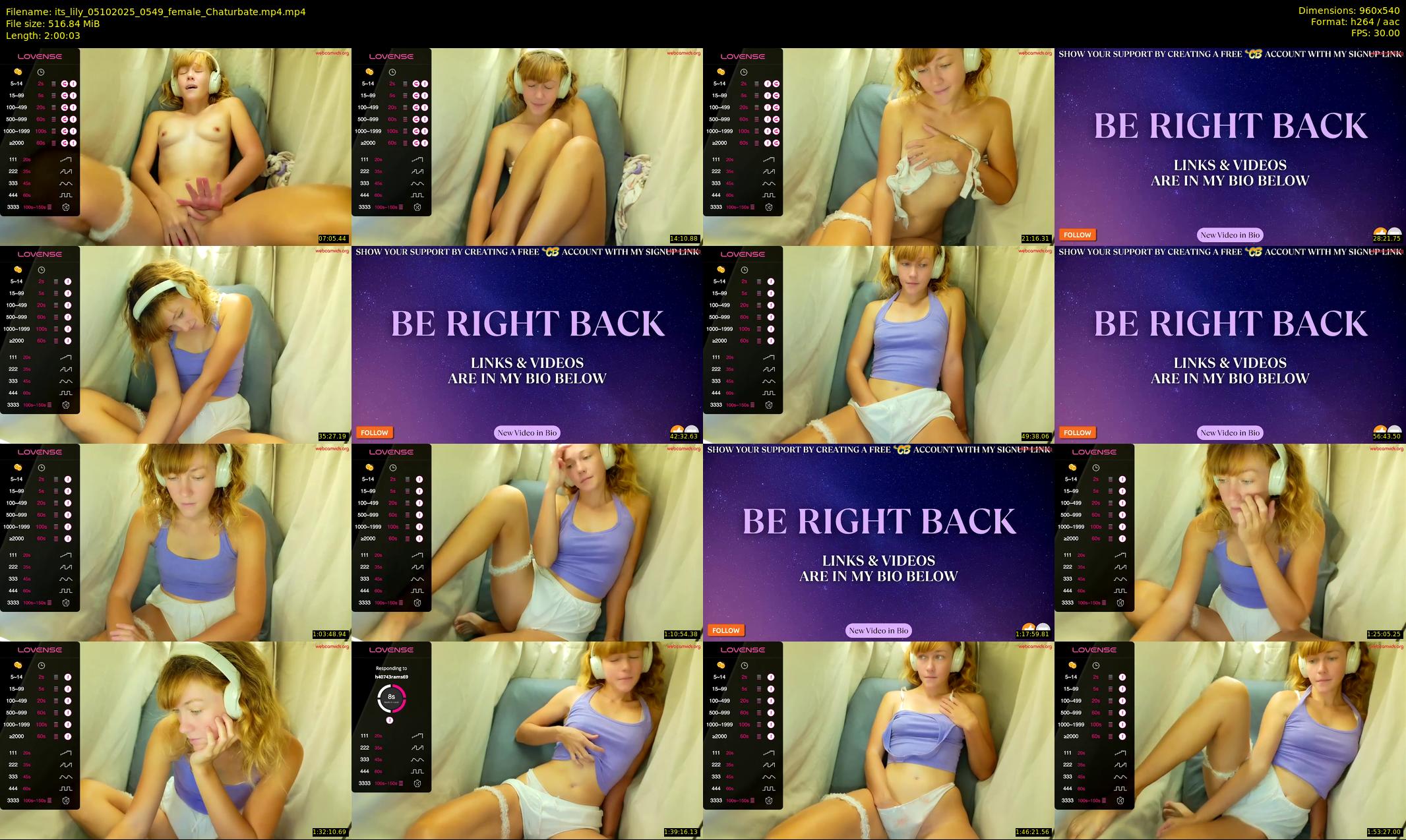 its_lily — 121 minute Chaturbate female cam show recording, 480p, Oct 5, 2025