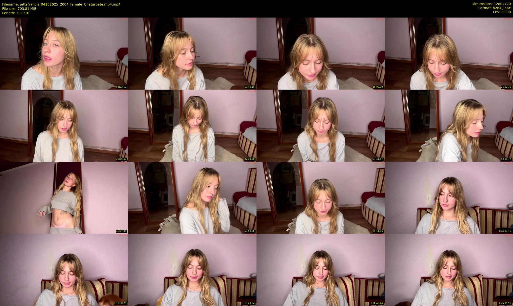 jettafrancis — 92 minute Chaturbate female cam show recording, 720p, Oct 4, 2025