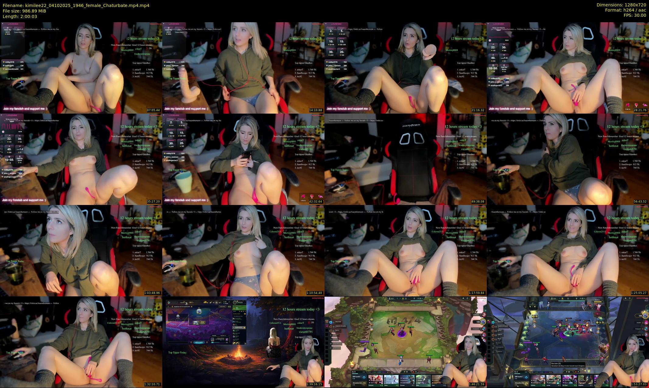 kimilee22 — 121 minute Chaturbate female cam show recording, 720p, Oct 4, 2025