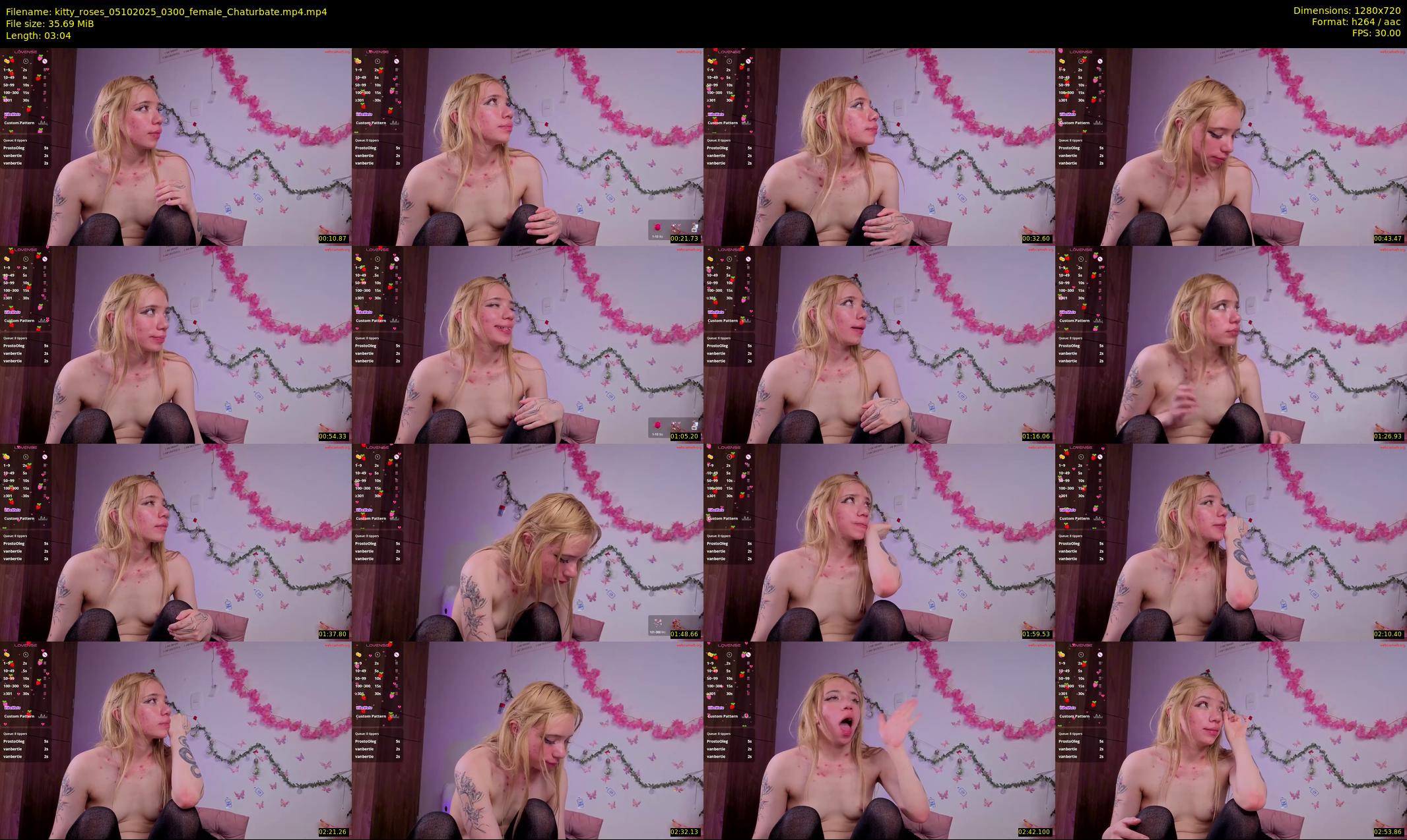 kitty_roses — 4 minute Chaturbate female cam show recording, 720p, Oct 5, 2025