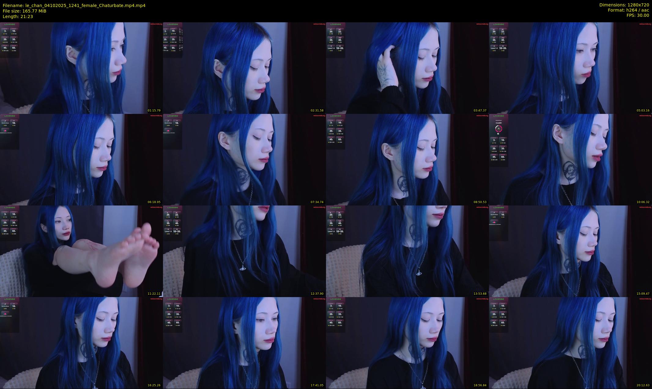 le_chan — 22 minute Chaturbate female cam show recording, 720p, Oct 4, 2025