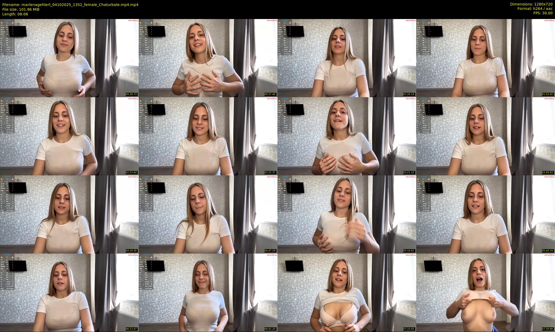 marlenagehlert — 9 minute Chaturbate female cam show recording, 720p, Oct 4, 2025