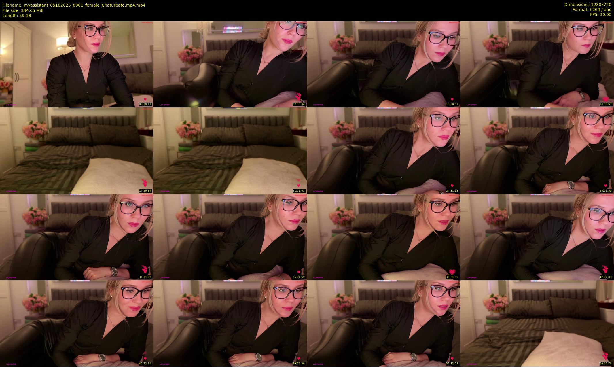 myassistant — 60 minute Chaturbate female cam show recording, 720p, Oct 5, 2025