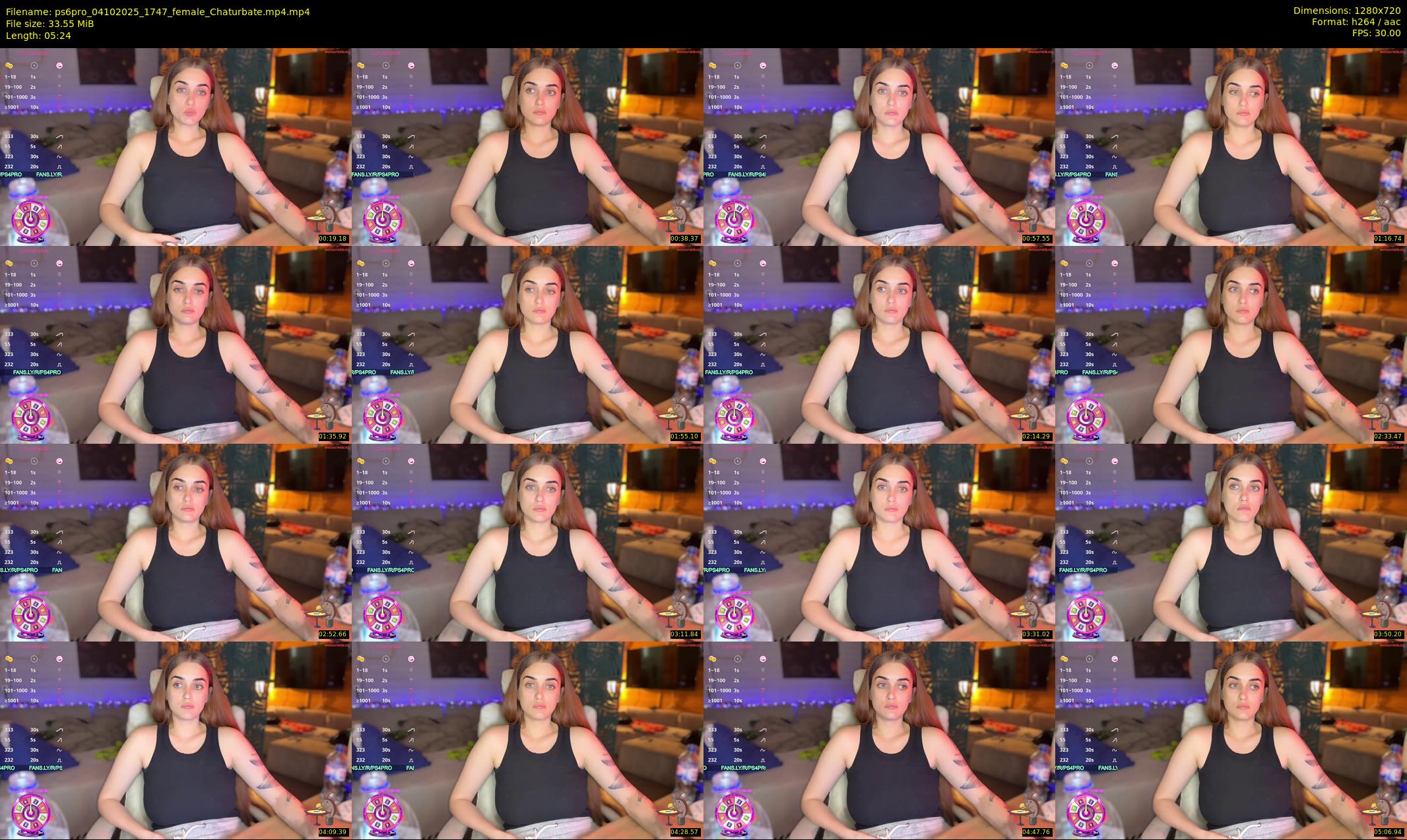 ps6pro — 6 minute Chaturbate female cam show recording, 720p, Oct 4, 2025