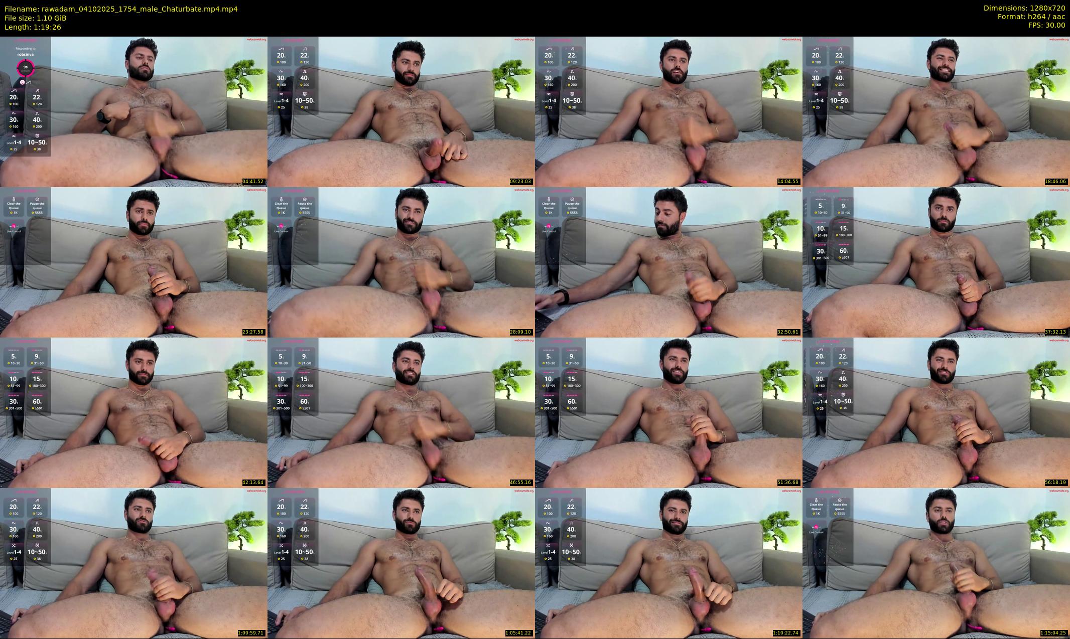 rawadam — 80 minute Chaturbate male cam show recording, 720p, Oct 4, 2025