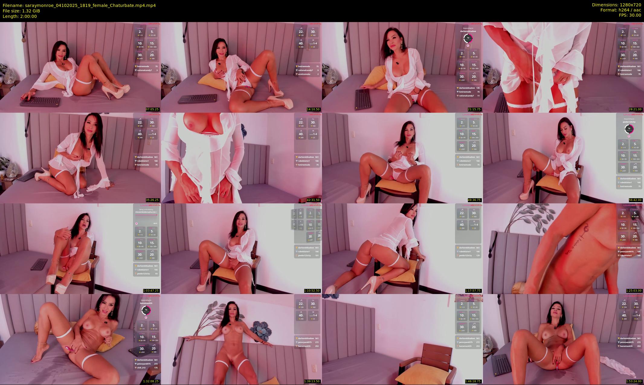 saraymonroe — 120 minute Chaturbate female cam show recording, 720p, Oct 4, 2025