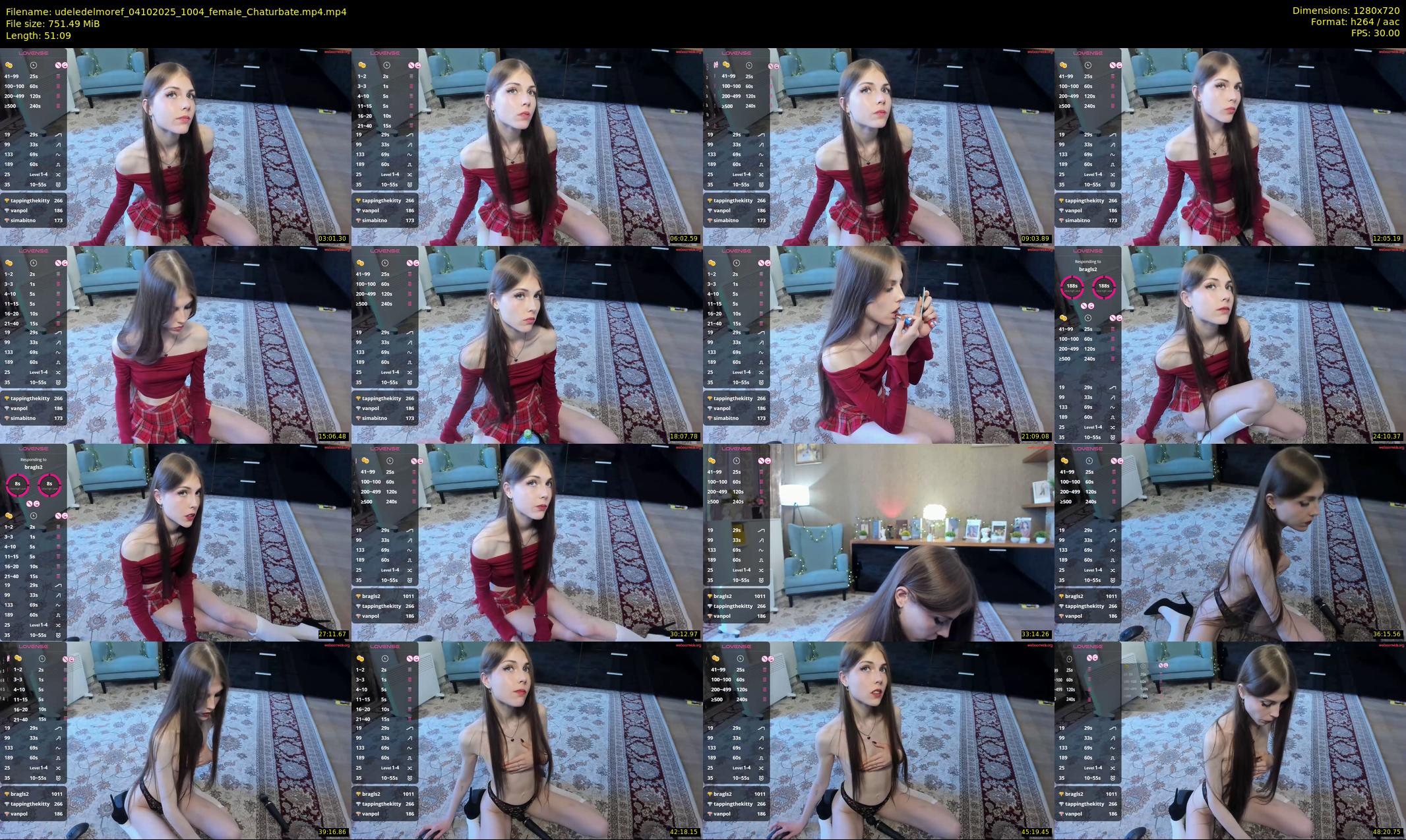udeledelmoref — 52 minute Chaturbate female cam show recording, 720p, Oct 4, 2025