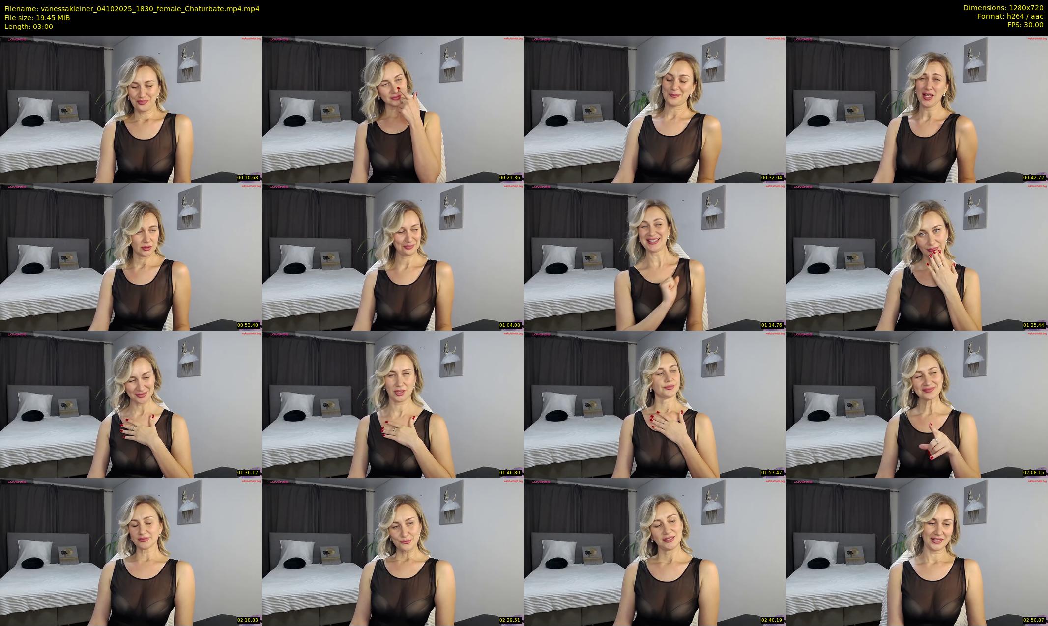 vanessakleiner — 3 minute Chaturbate female cam show recording, 720p, Oct 4, 2025