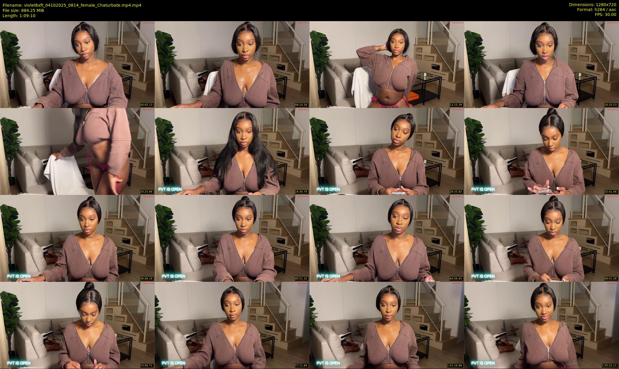 violet6xft — 70 minute Chaturbate female cam show recording, 720p, Oct 4, 2025