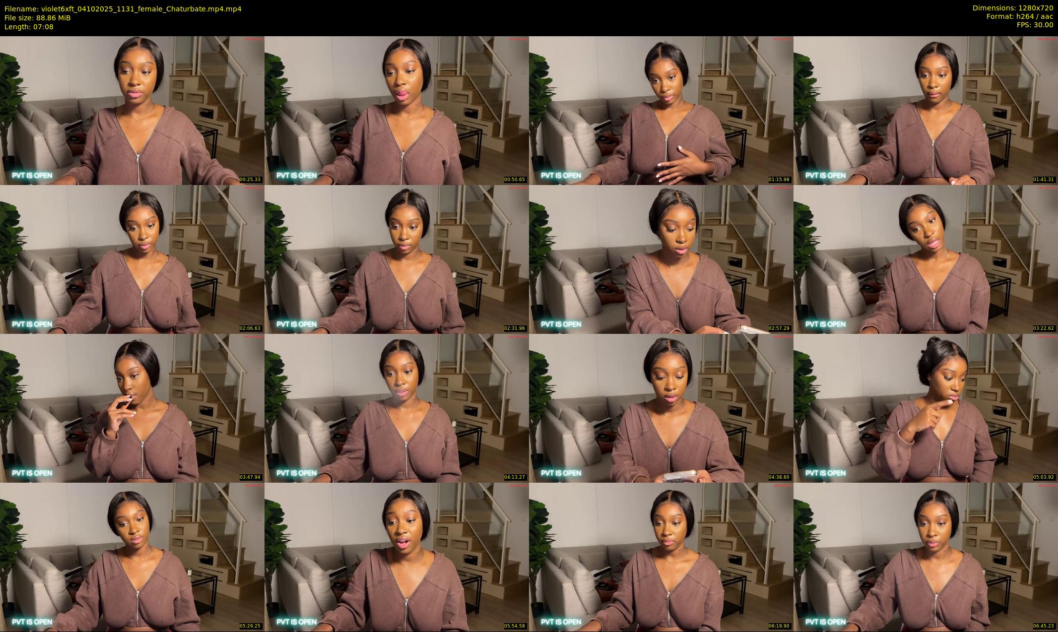 violet6xft — 8 minute Chaturbate female cam show recording, 720p, Oct 4, 2025
