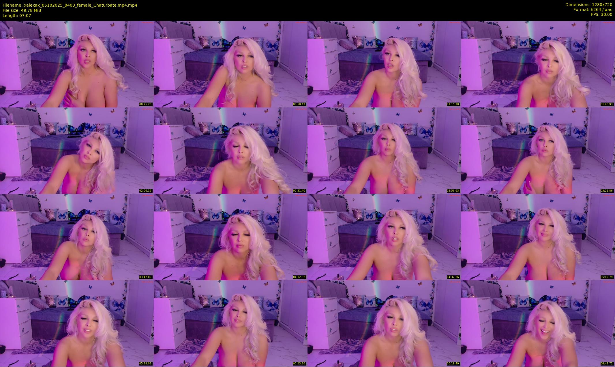 xalexax — 8 minute Chaturbate female cam show recording, 720p, Oct 5, 2025
