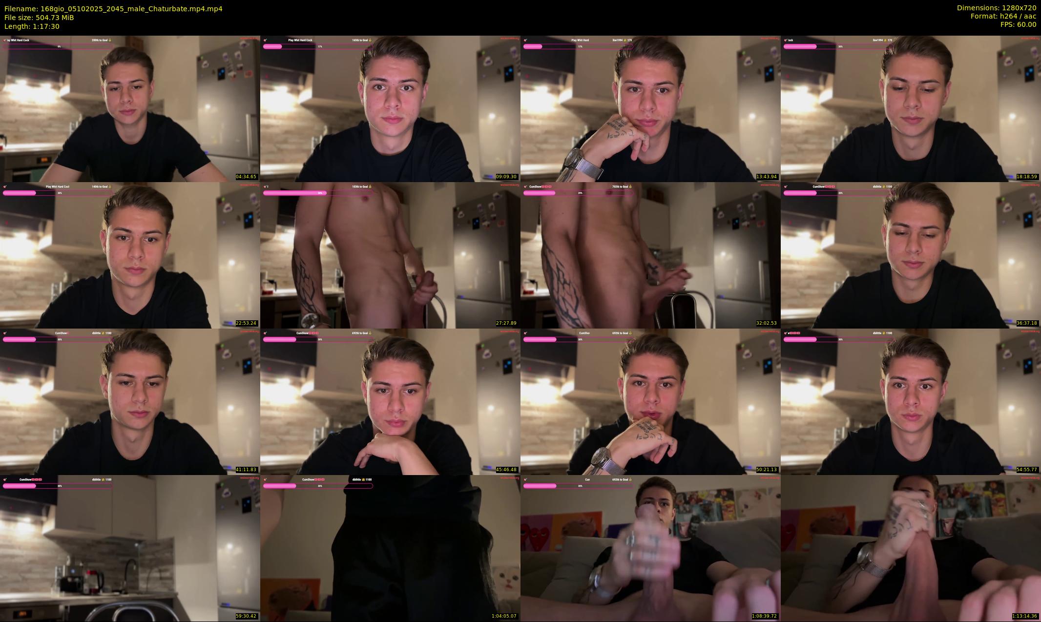 168gio — 78 minute Chaturbate male cam show recording, 720p, Oct 5, 2025