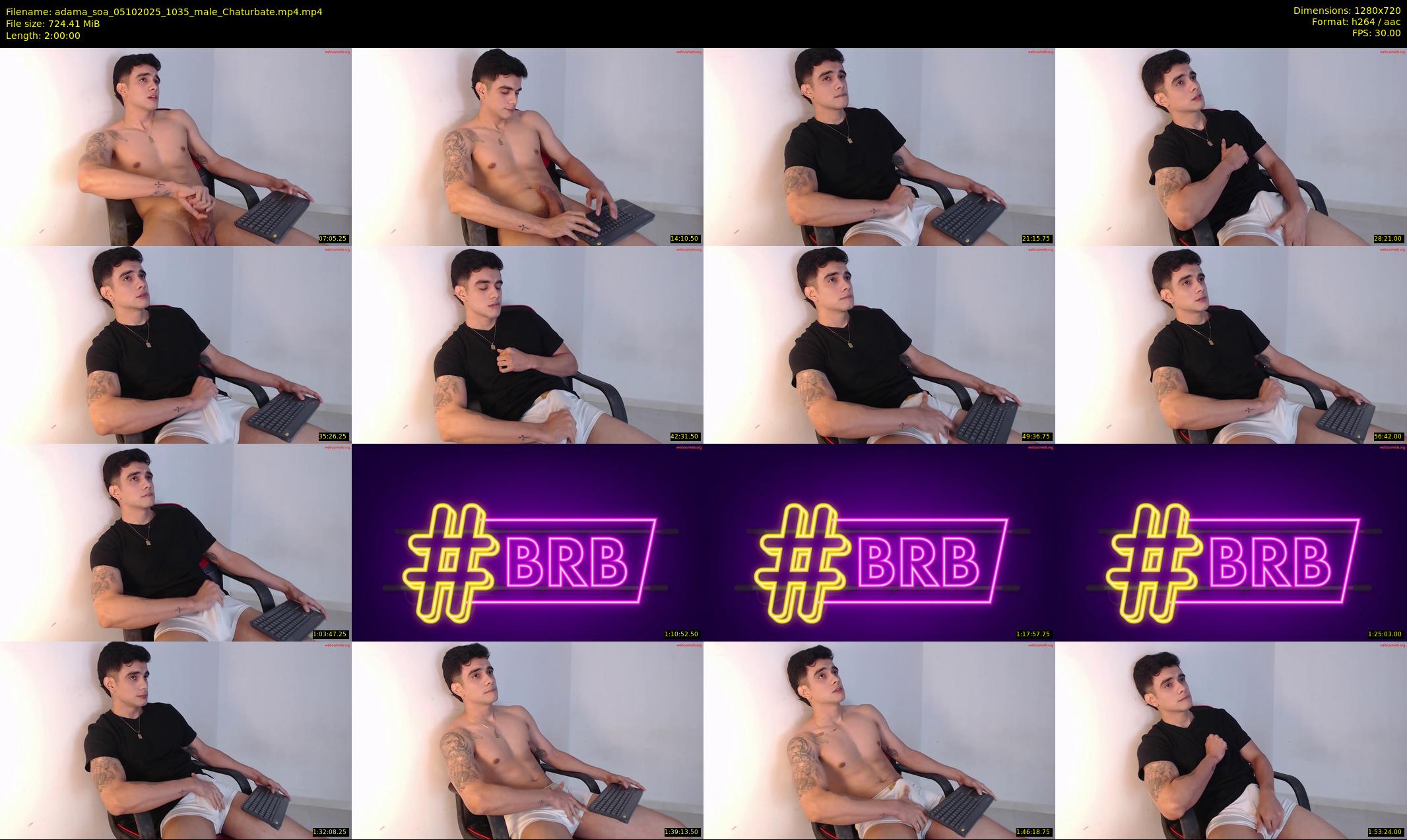 adama_soa — 120 minute Chaturbate male cam show recording, 720p, Oct 5, 2025