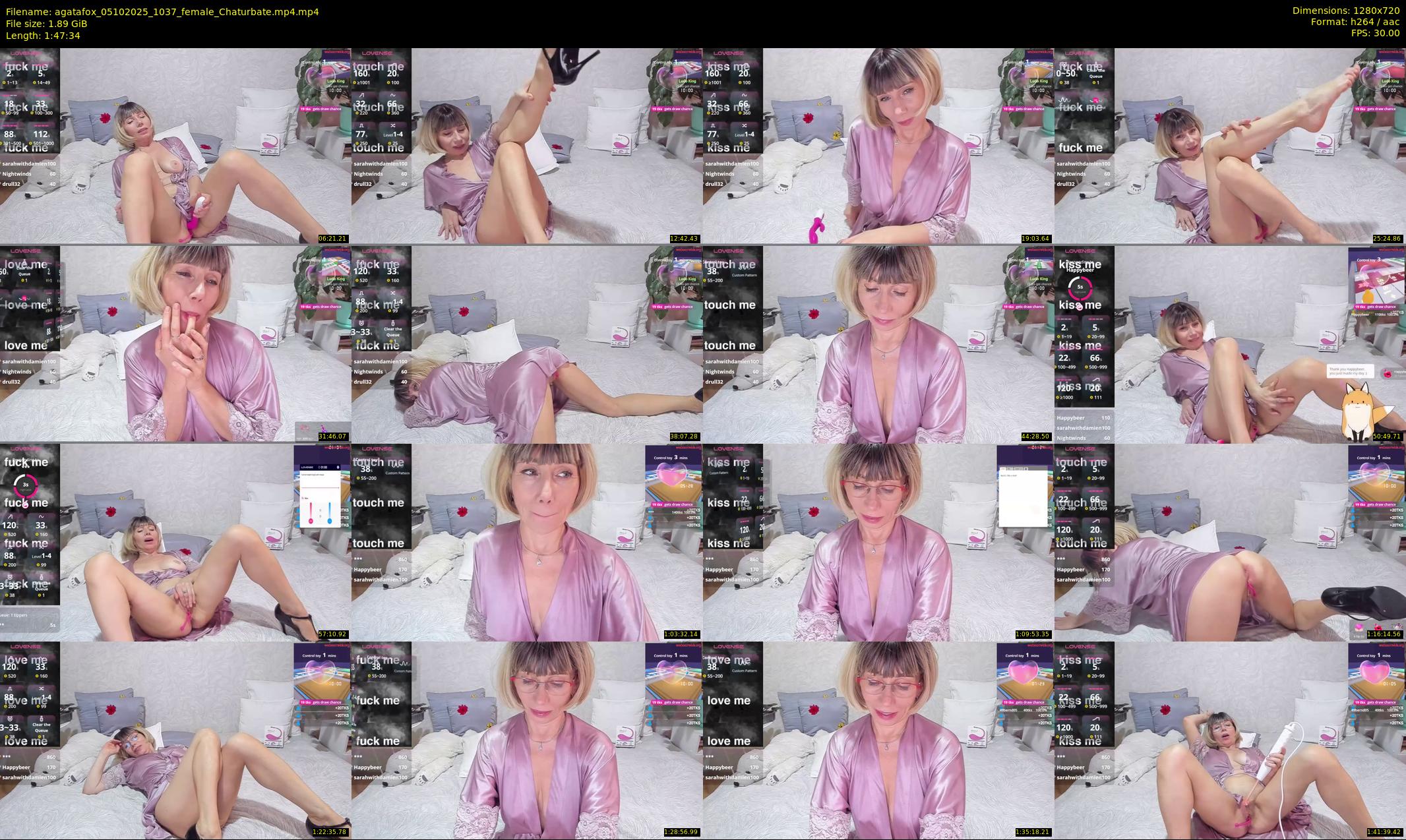 agatafox — 108 minute Chaturbate female cam show recording, 720p, Oct 5, 2025