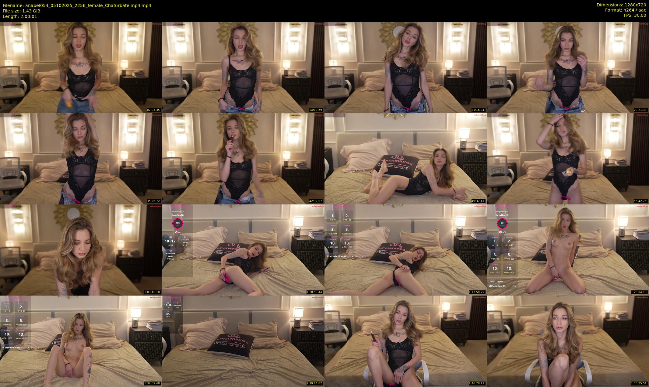 anabel054 — 121 minute Chaturbate female cam show recording, 720p, Oct 5, 2025