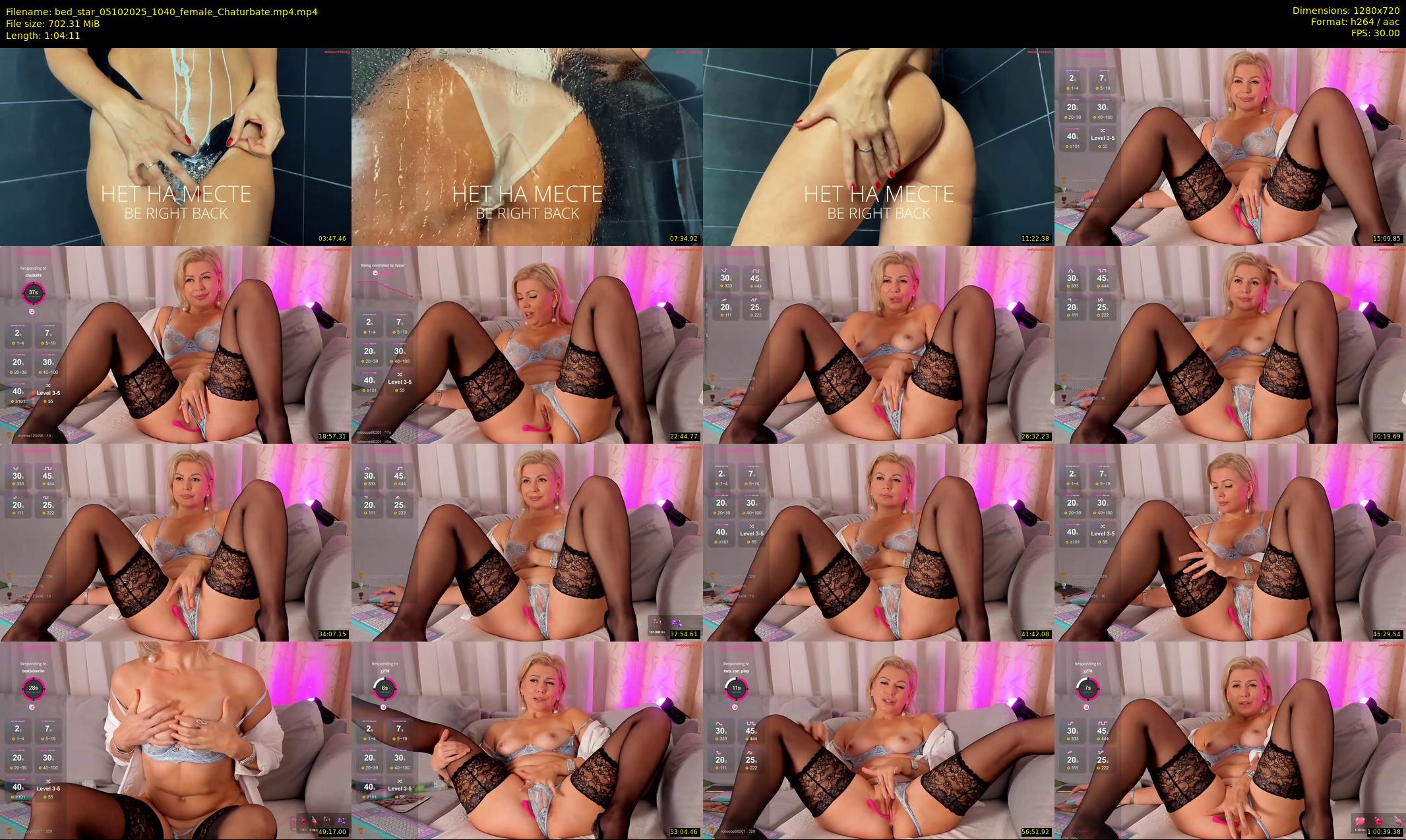 bed_star — 65 minute Chaturbate female cam show recording, 720p, Oct 5, 2025