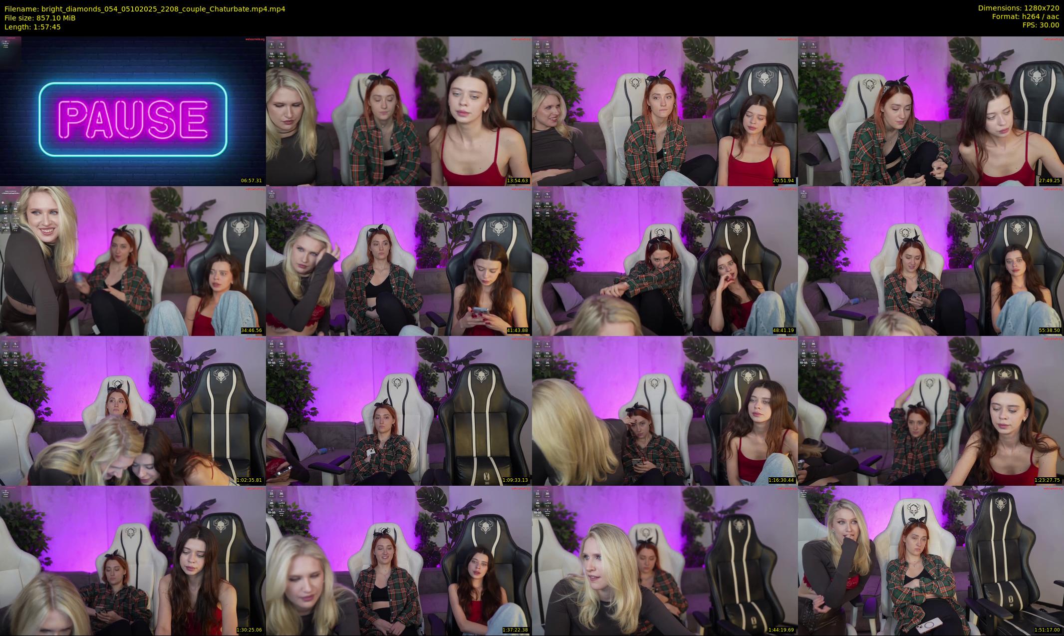 bright_diamonds_054 — 118 minute Chaturbate couple cam show recording, 720p, Oct 5, 2025