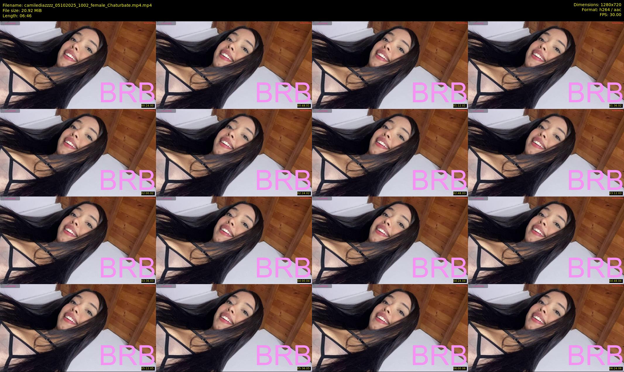 camilediazzzz — 7 minute Chaturbate female cam show recording, 720p, Oct 5, 2025