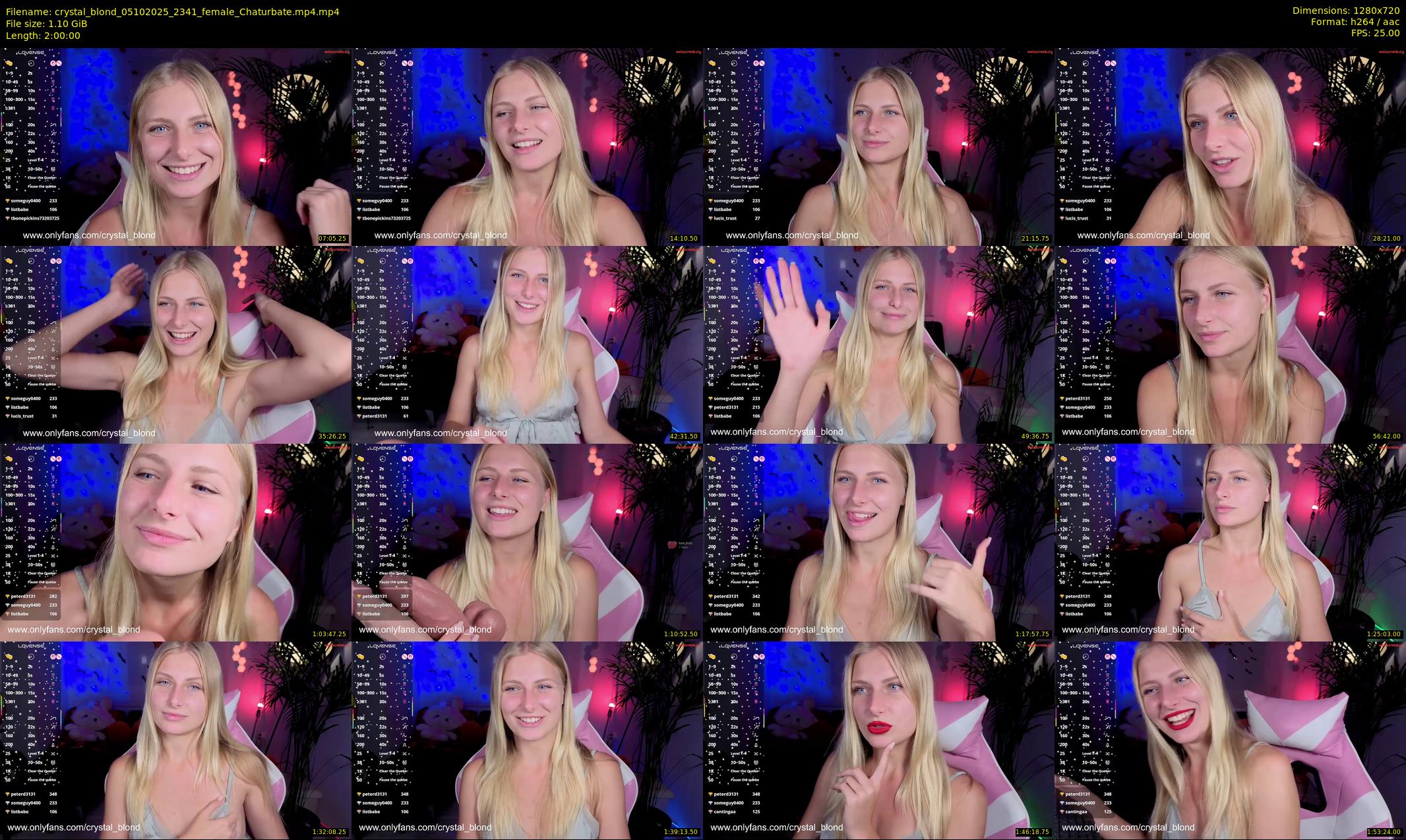 crystal_blond — 120 minute Chaturbate female cam show recording, 720p, Oct 5, 2025
